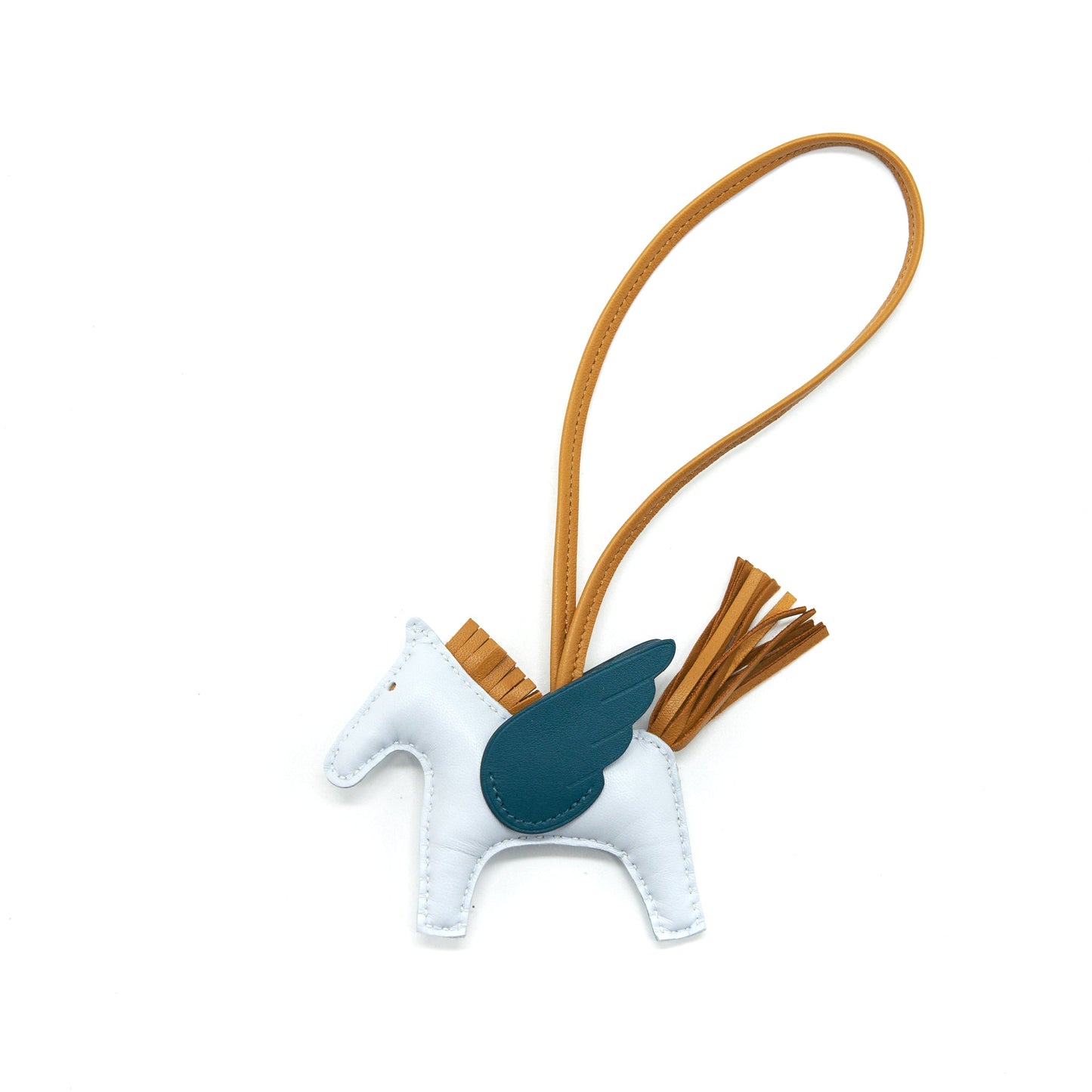 Herme Rodeo Pegase PM Blue Brume/ Sesame/ Vert Bosphore