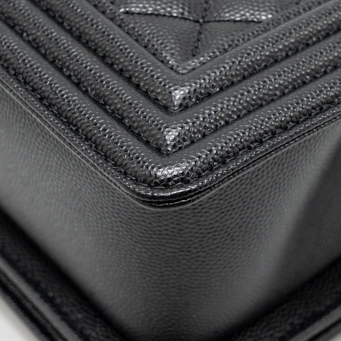 CHANEL Medium Classic Boy Bag Caviar Black GHW