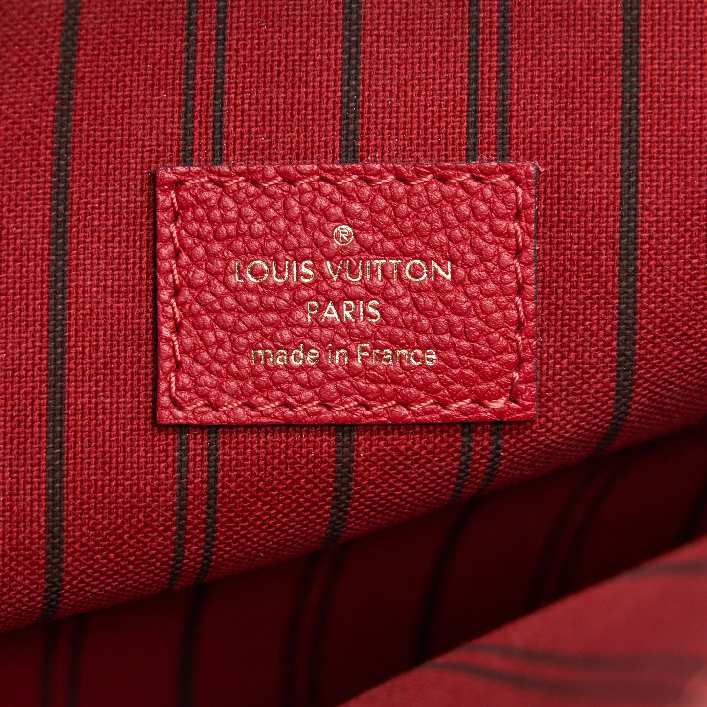 Louis Vuitton Pochette Metis Leather Bag Red