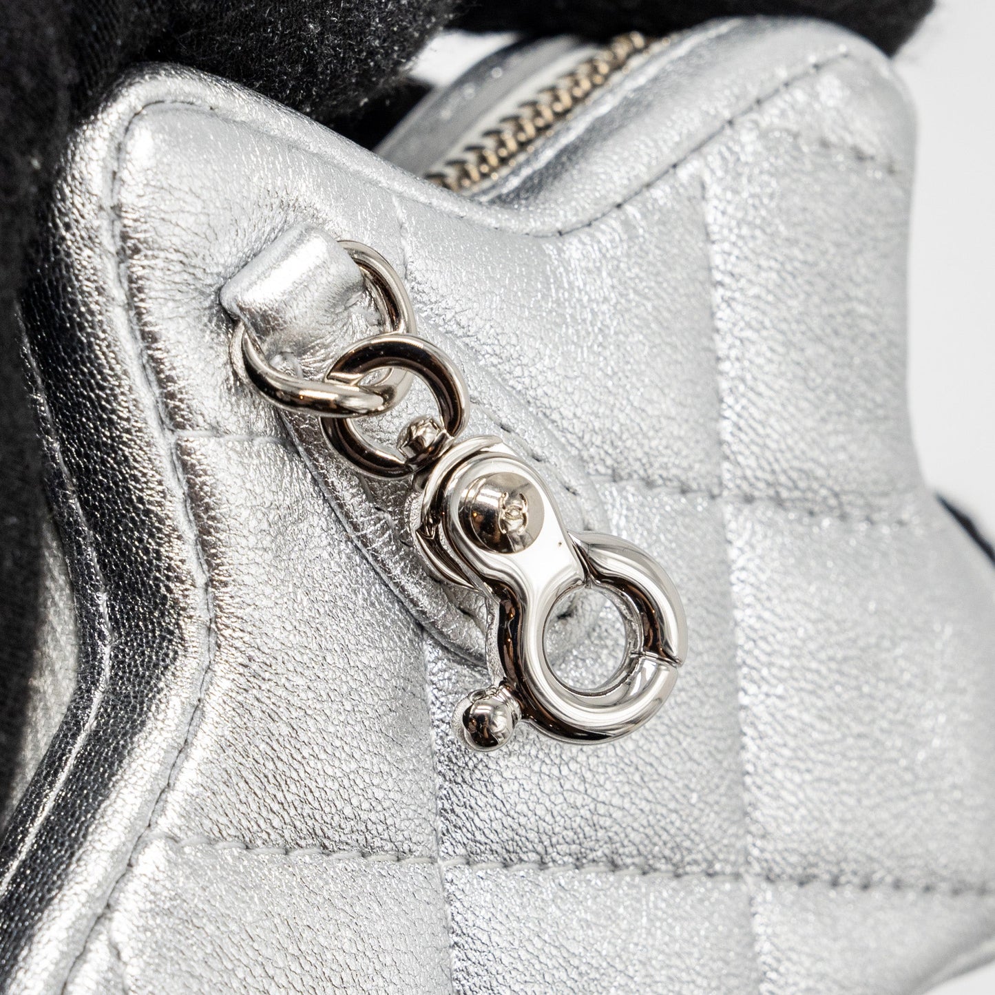 Chanel Mini Star Coin Purse Calfskin Silver LGHW(Microchip)