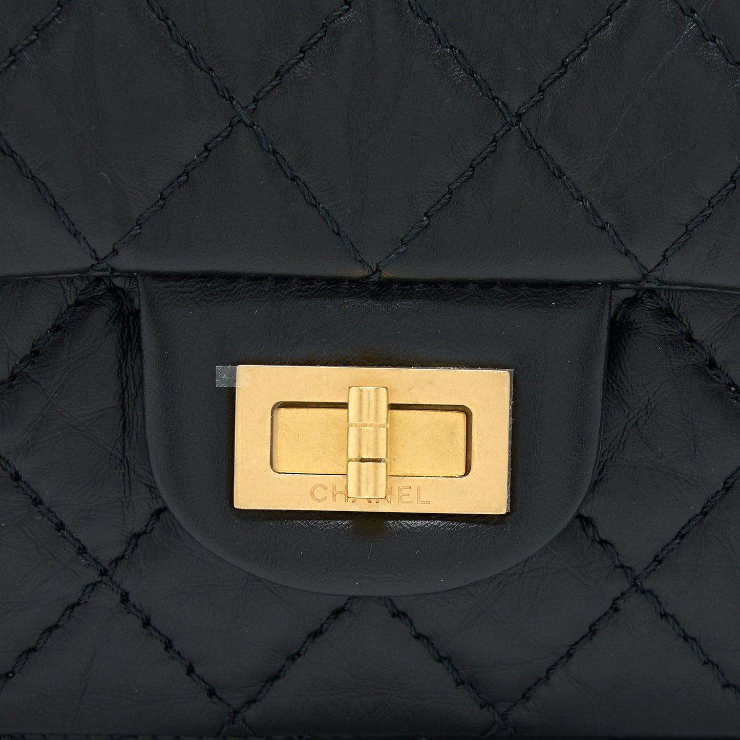 Chanel Mini Reissue 2.55 Flap Bag Aged Calfskin Black Brushed GHW (Microchip)