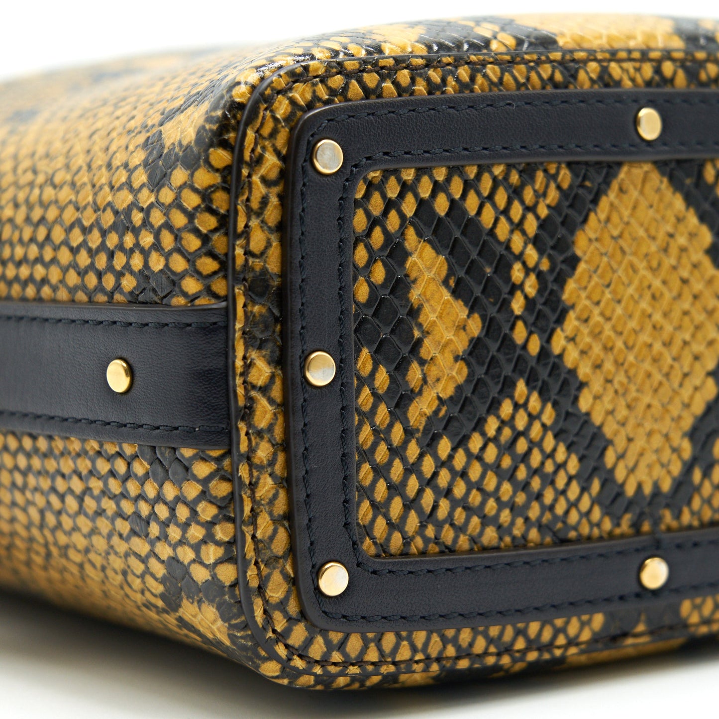 CHLOE ROY MINI BUCKET BAG SNAKE PATTERN LEATHER