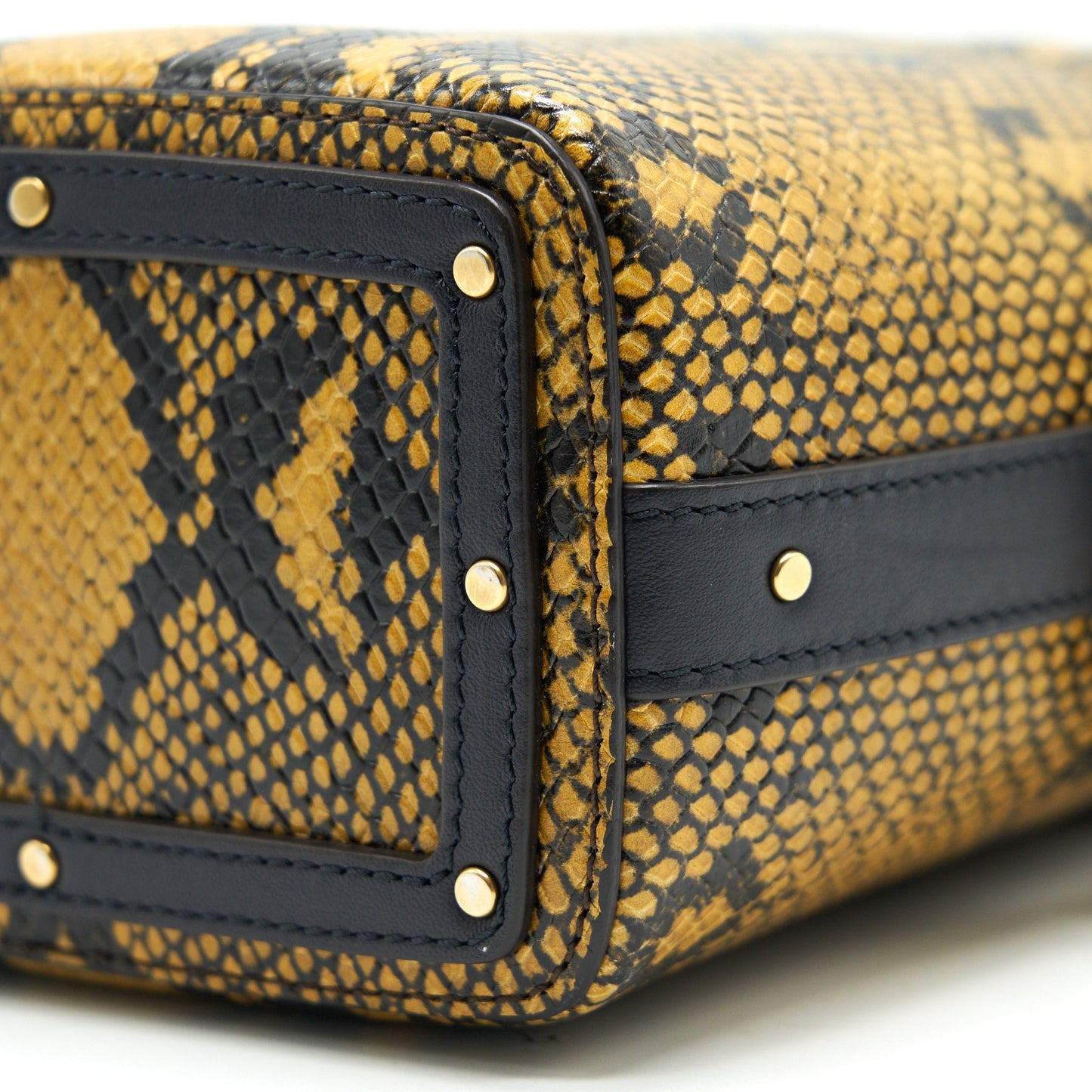 CHLOE ROY MINI BUCKET BAG SNAKE PATTERN LEATHER