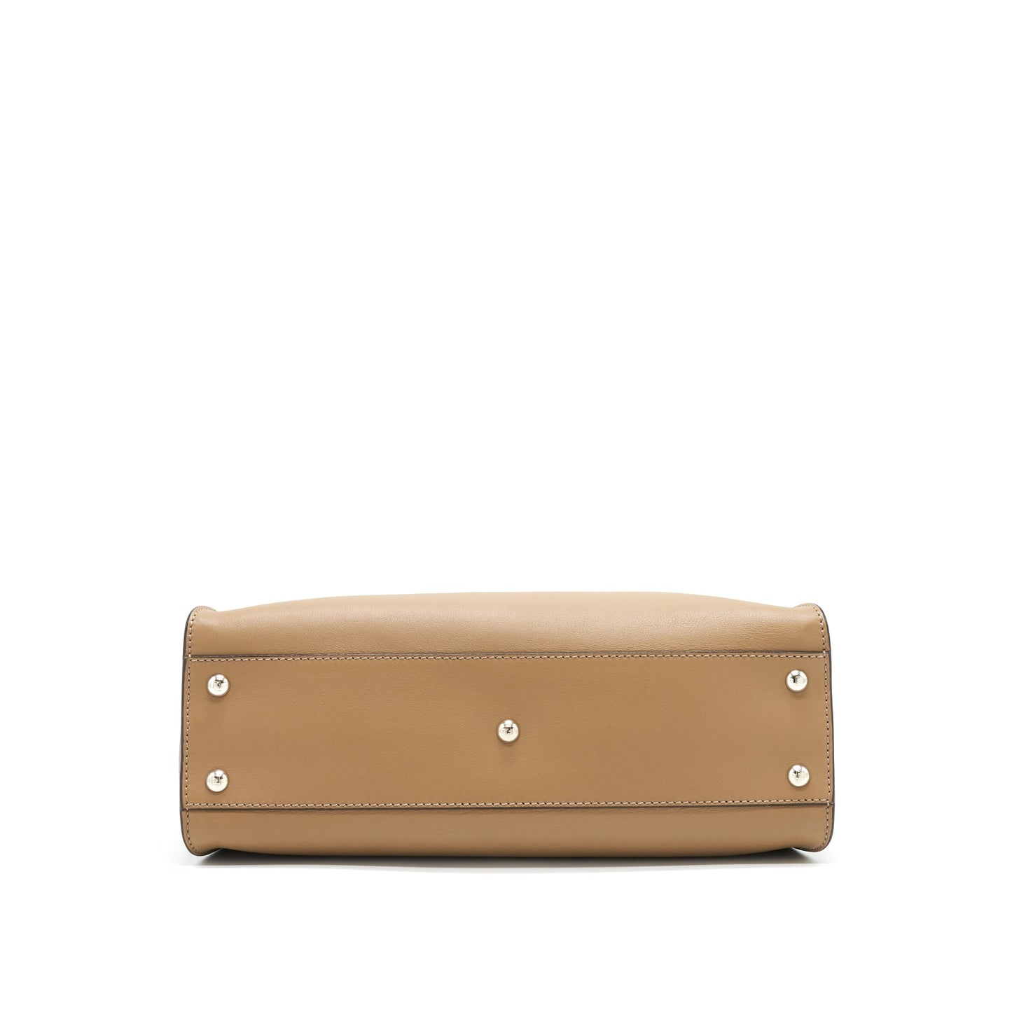 FENDI MEDIUM PEEKABOO BAG DARK BEIGE WITH SHW