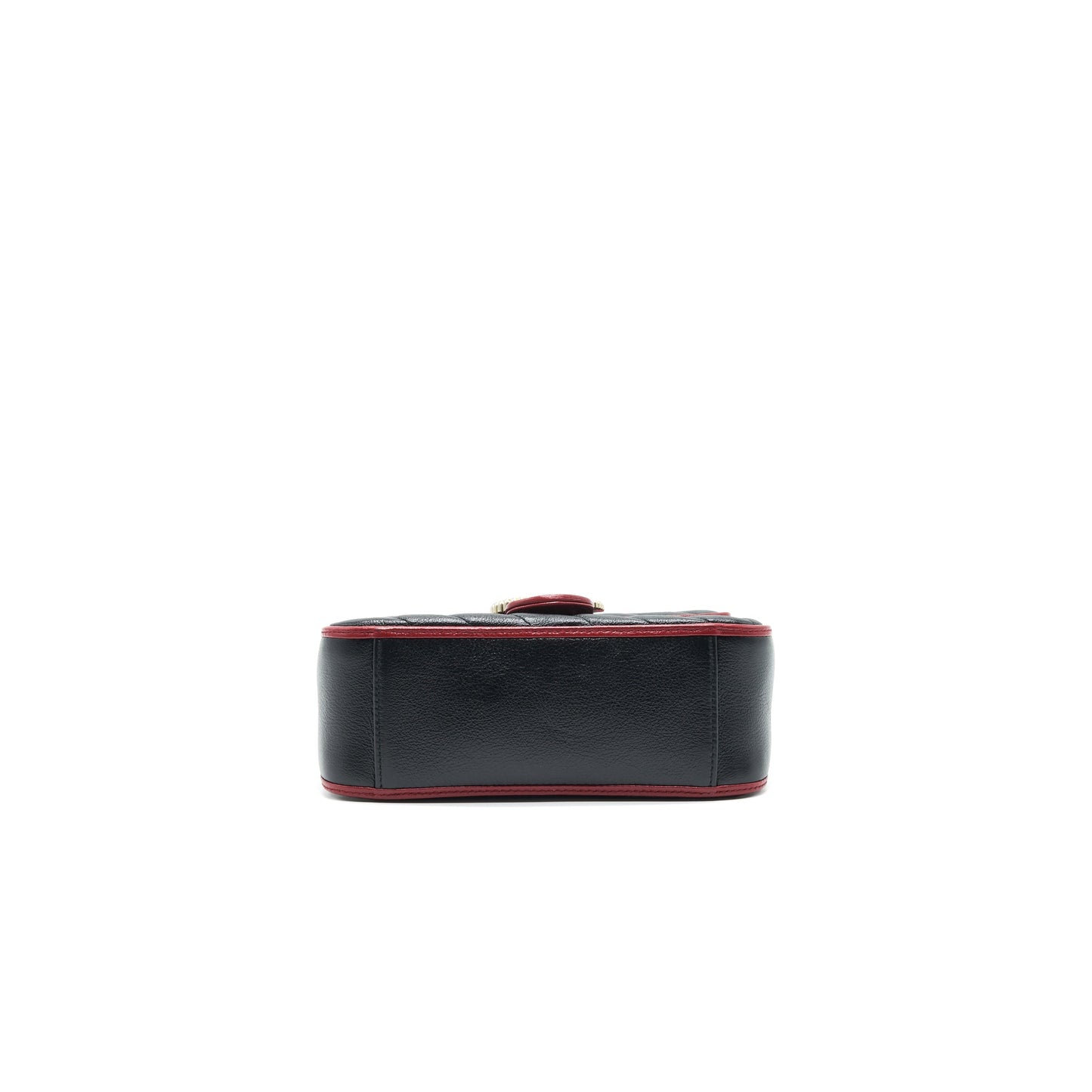 GUCCI GG MARMONT MINI TOP HANDLE BAG BLACK GHW