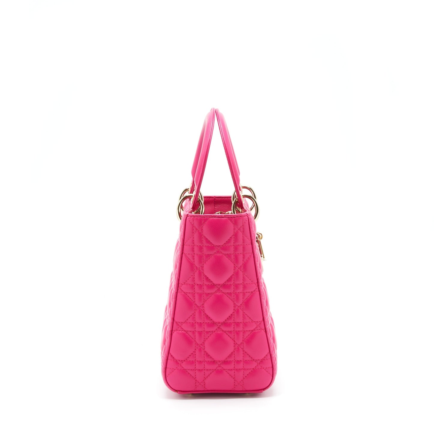 Luxury Dior Lady Luxury Dior Medium Lambskin Pink GHW