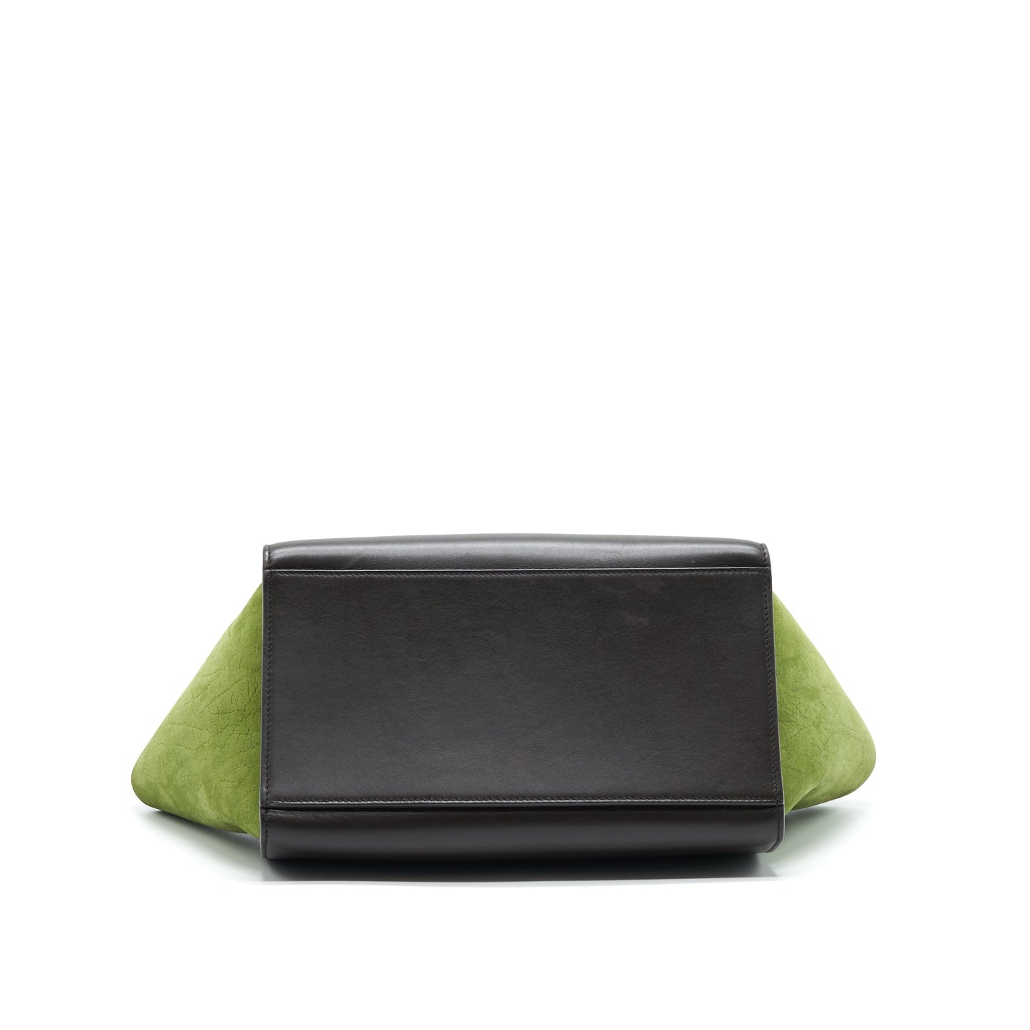 CELINE SMALL TRAPEZE BAG MULTI COLOR BEIGE/ BURGUNDY/ GREEN