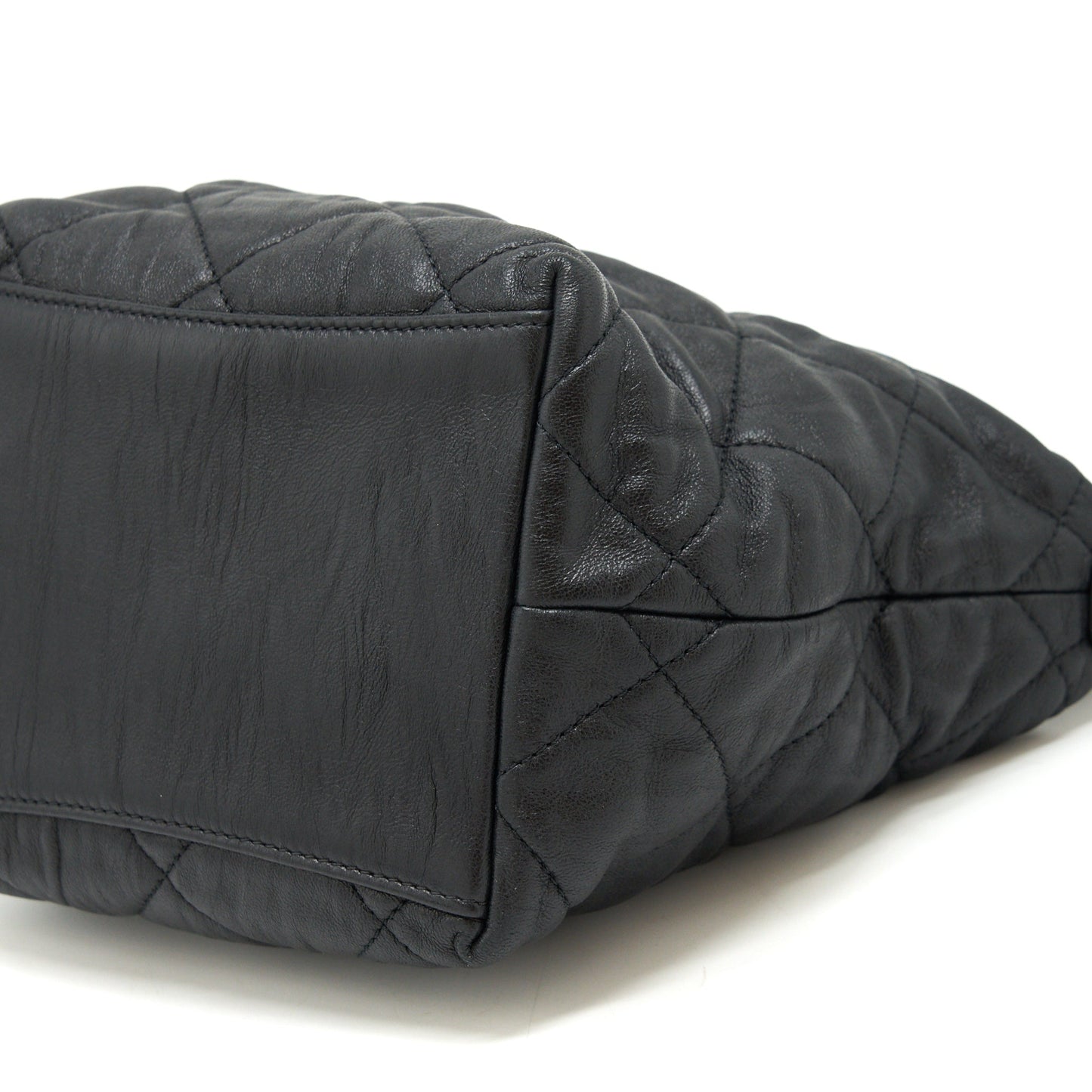 Chanel Hobo Crossbody Bag Lambskin Black GHW