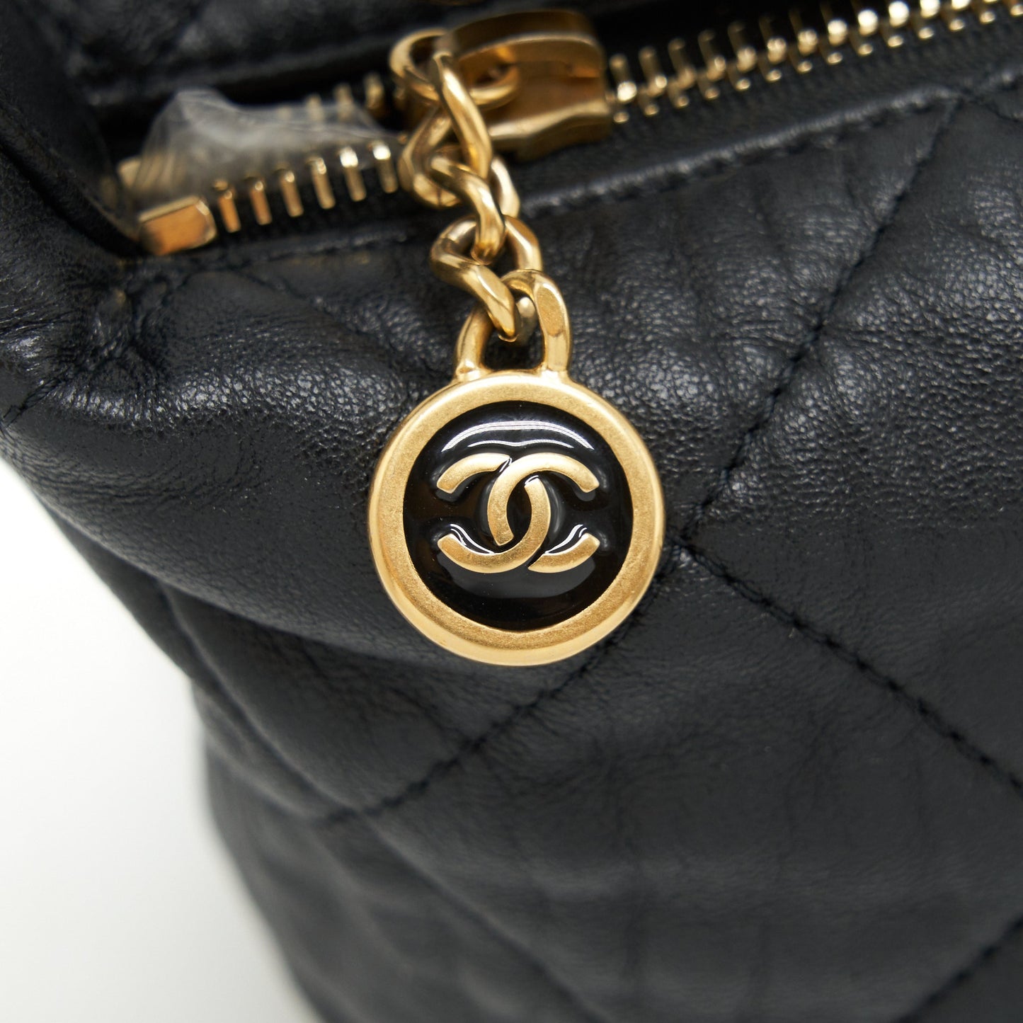 Chanel Hobo Crossbody Bag Lambskin Black GHW