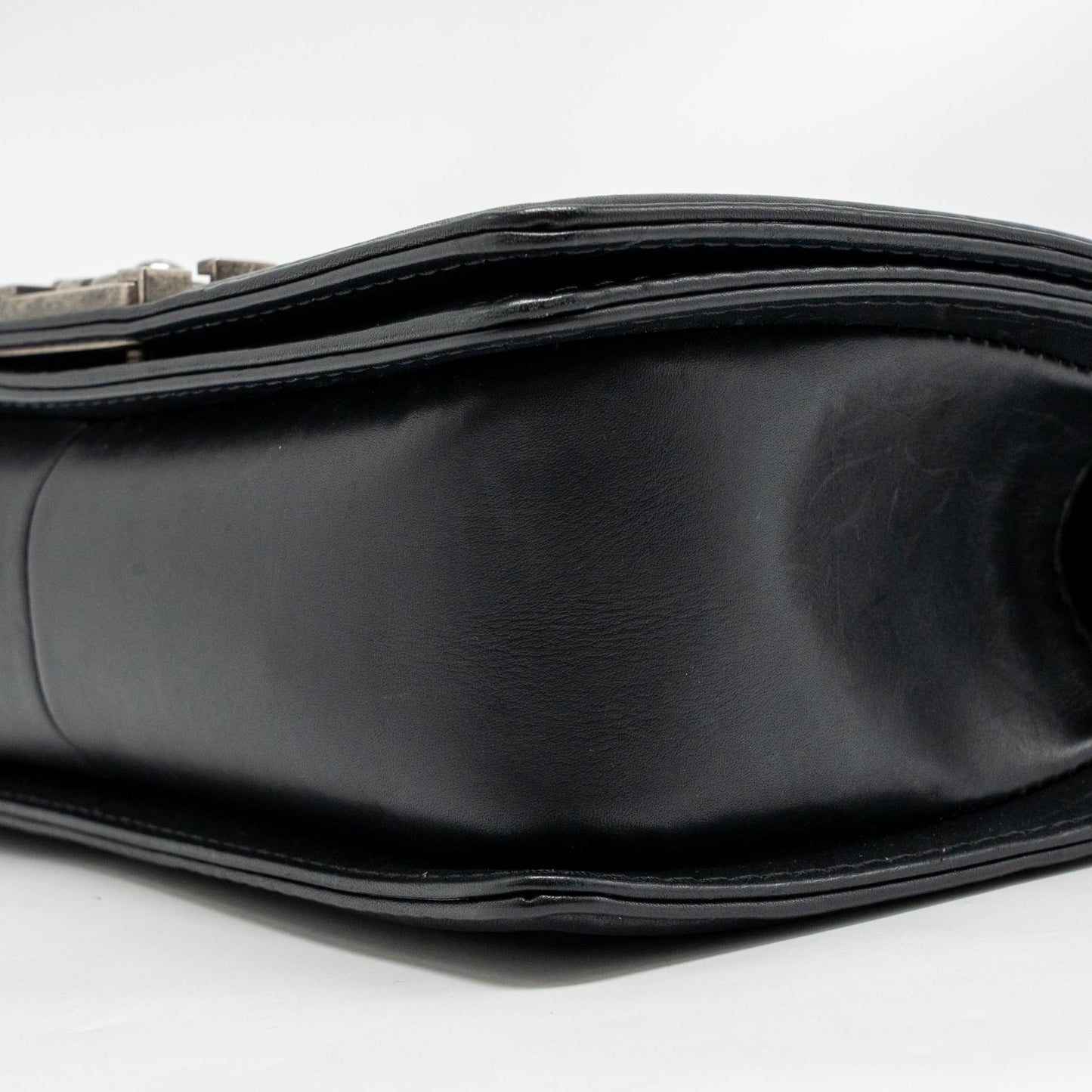 Chanel Medium Boy Bag Calfskin Black Ruthenium SHW