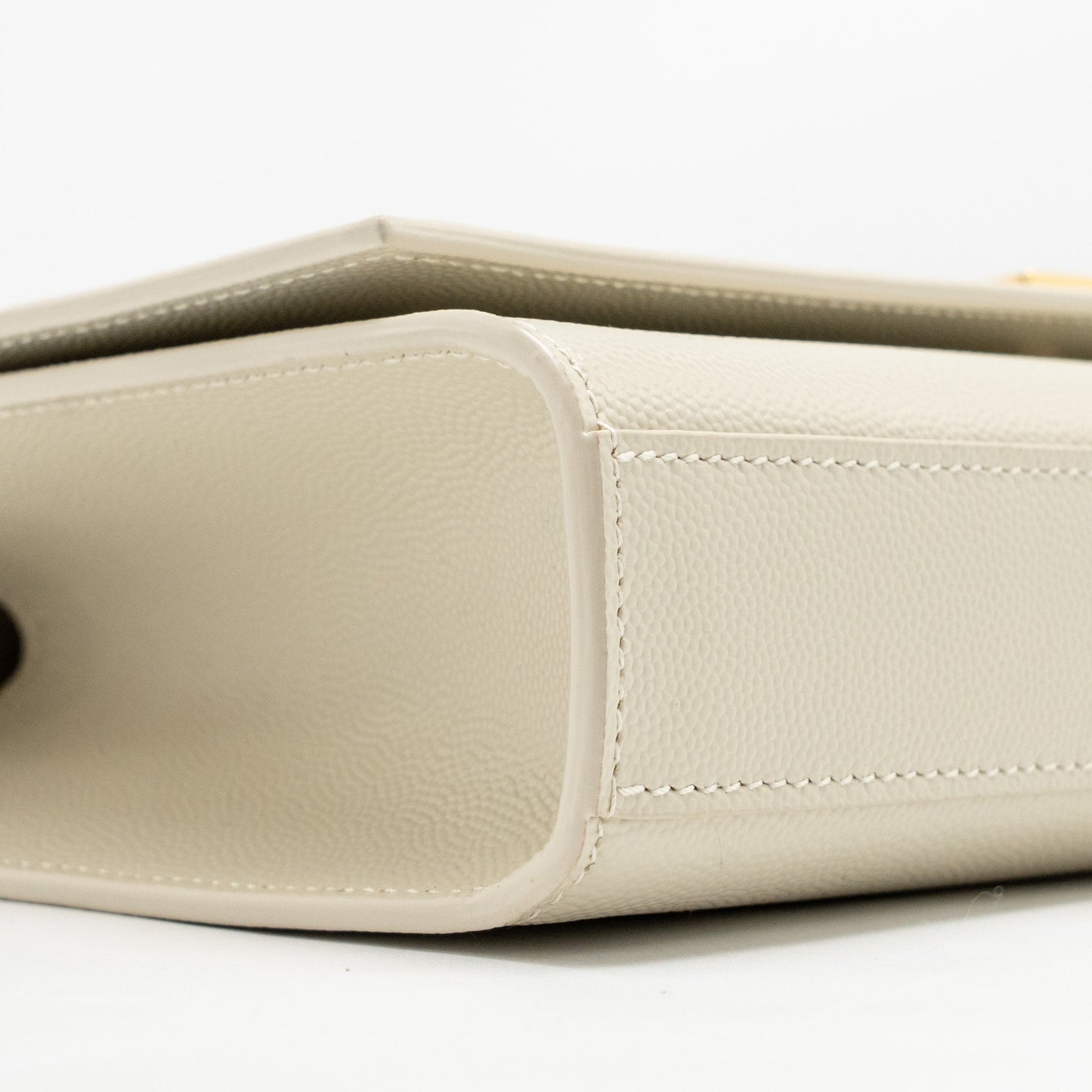 Saint Laurent/YSL Medium Kate Bag Grained Calfskin White GHW
