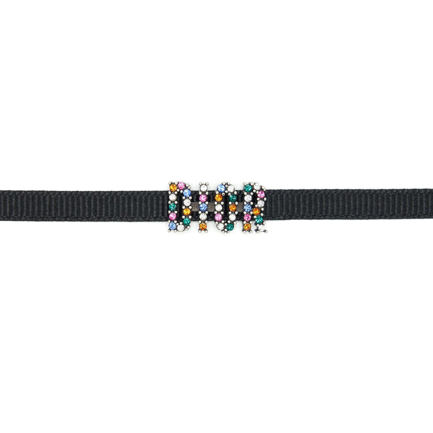 Luxury Dior Letter Choker Black/Multicoloured logo