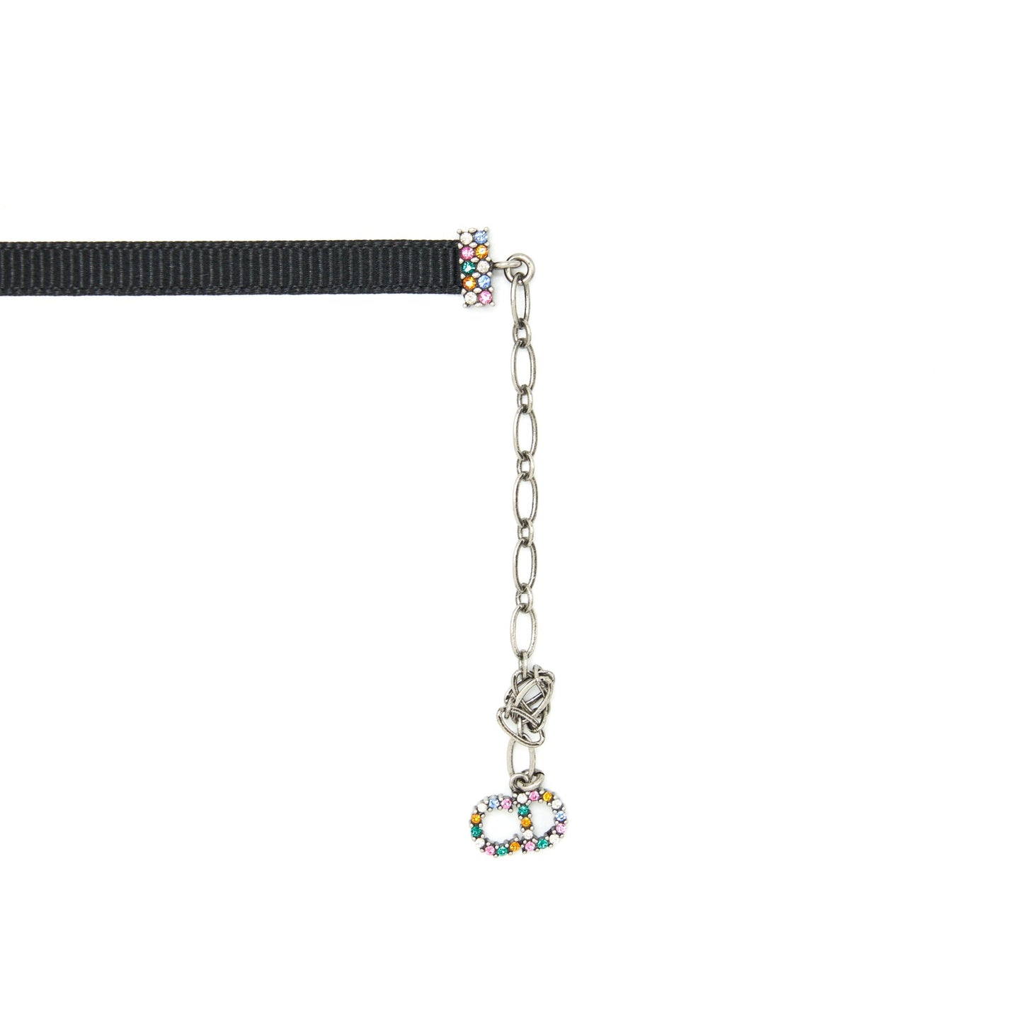 Luxury Dior Letter Choker Black/Multicoloured logo