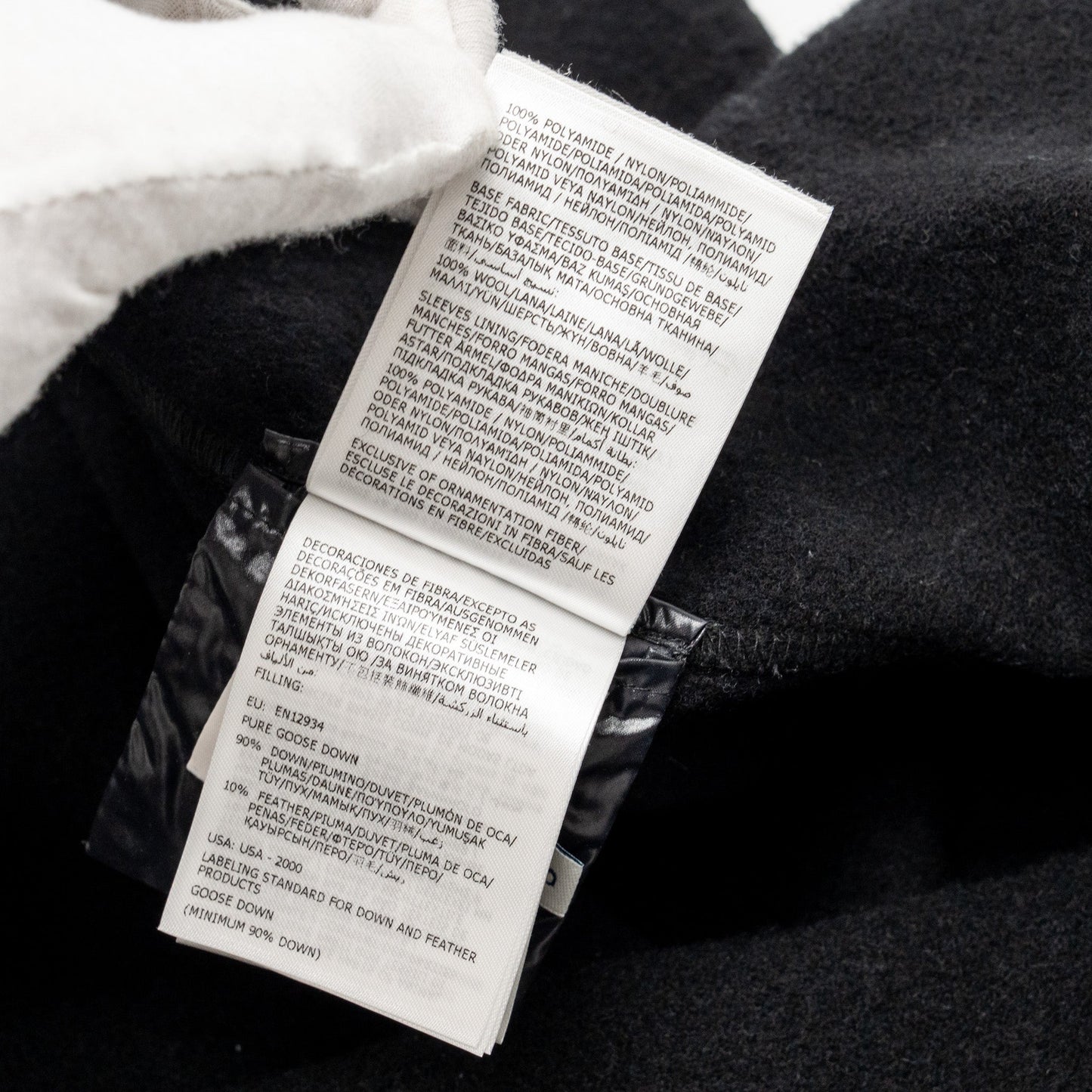 Moncler Size S Padded Wool Cardi-Coat Black