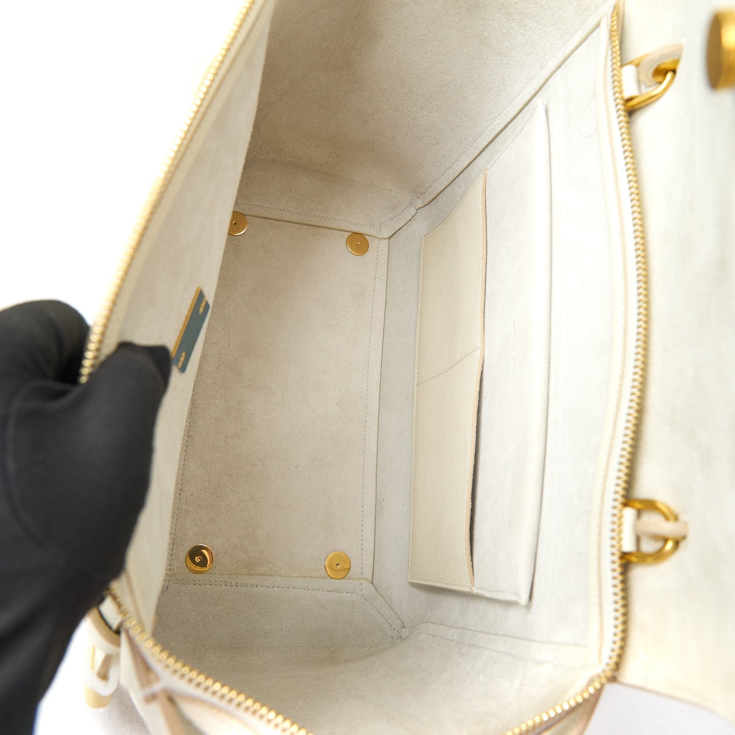 Celine Mini Belt Bag White with GHW