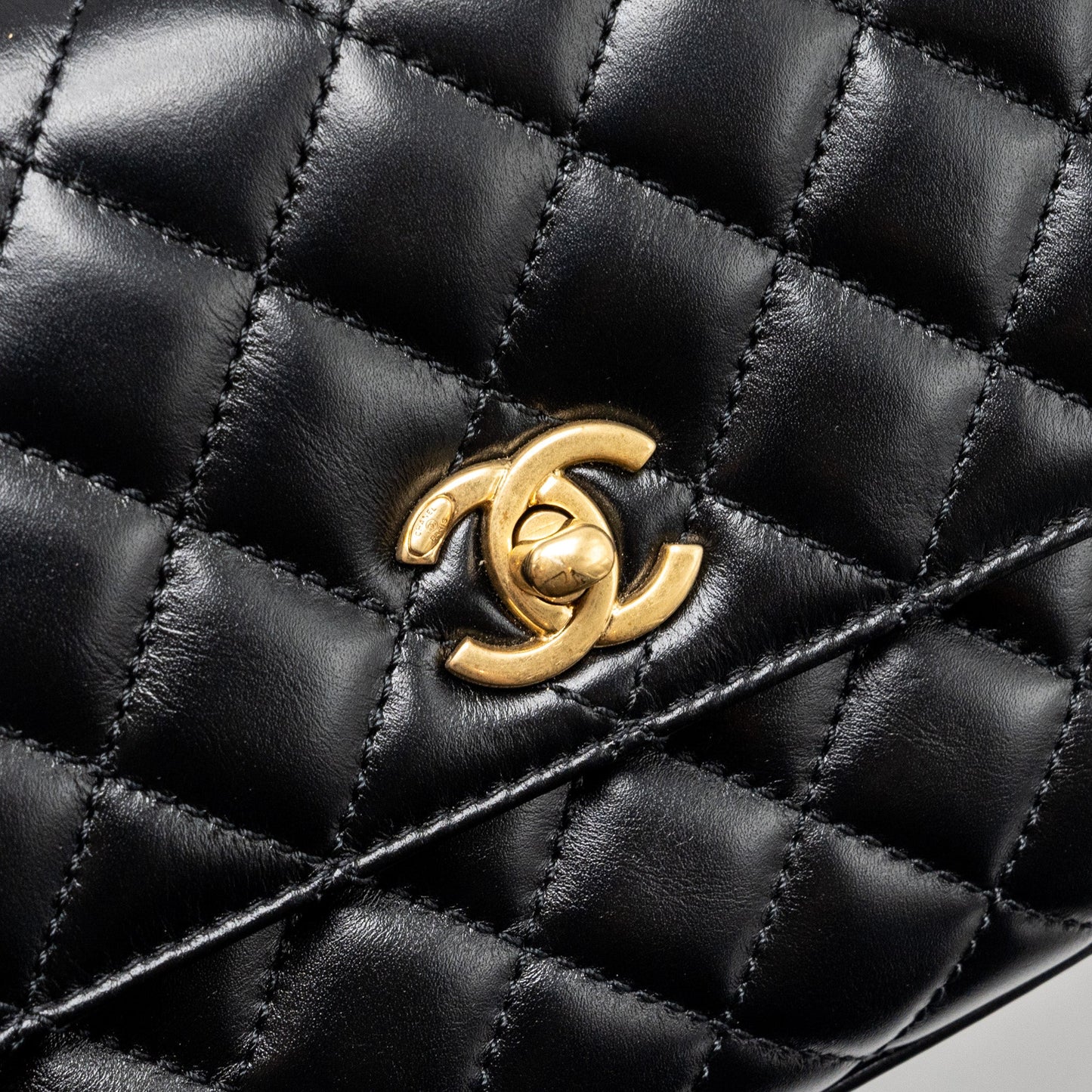 Chanel Small Coco Handle Limited Edition Smooth Calfskin Black GHW(Microchip)