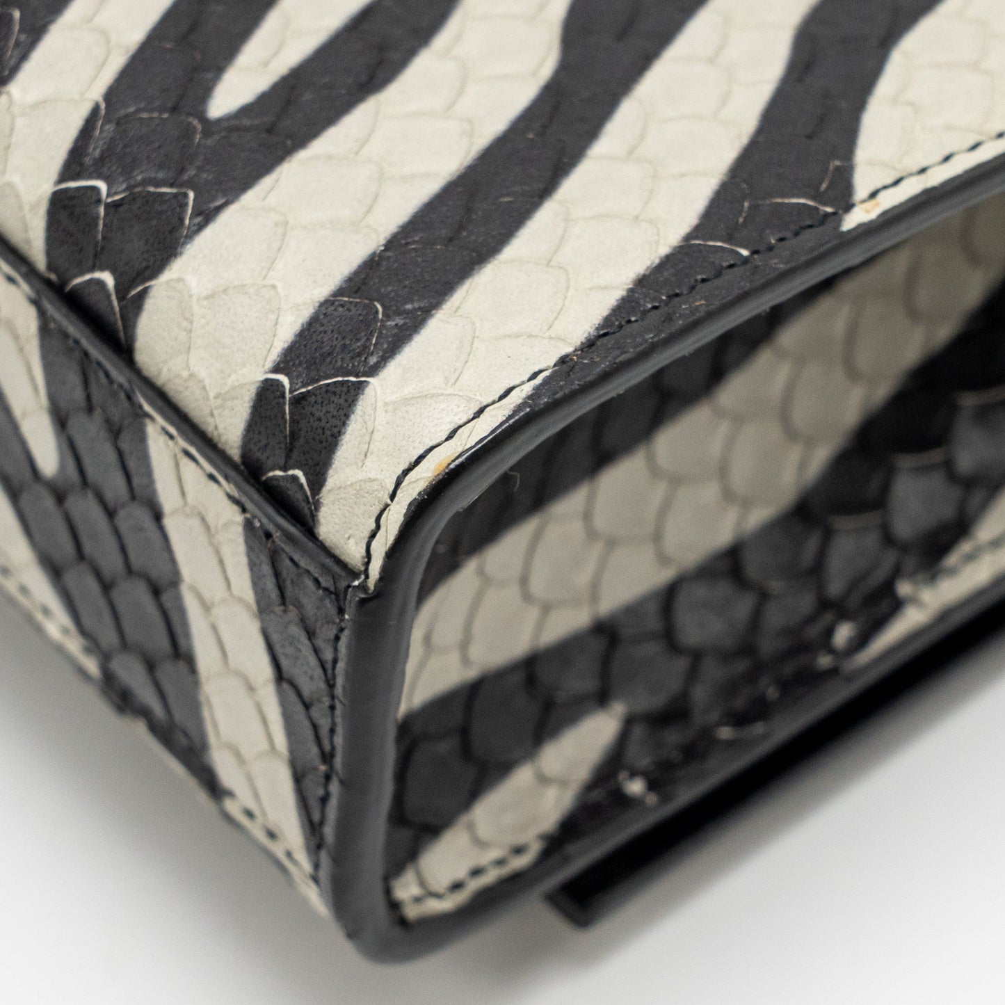 Saint Laurent/YSL Medium Kate Shoulder Bag with Tassel Embossed Leather Black/White SHW