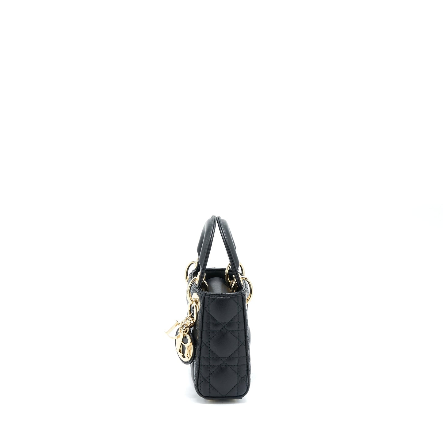 Luxury Dior Micro Lady Luxury Dior Lambskin Black GHW