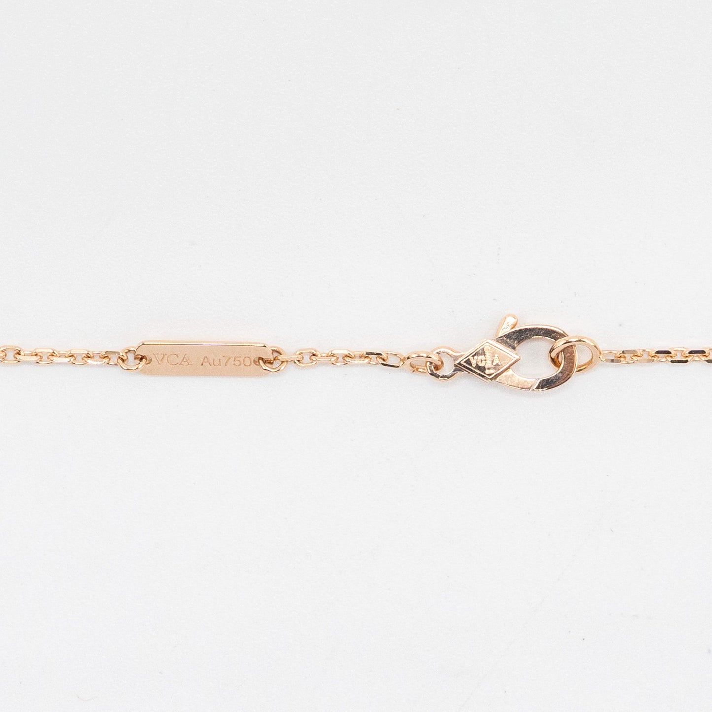 Van Cleef & Arpels 2023 Alhambra  Holiday Limited Pendant Silver Obsidian Rose Gold Diamond
