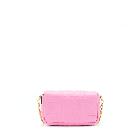Fendi Mini Baguette Lambskin Pink GHW