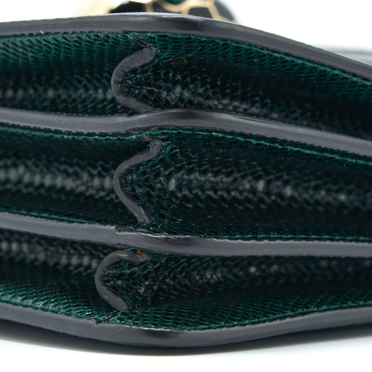 Bvlgari Top Handle Serpenti Forever Crossbody Bag Shiny Karung Skin Green LGHW