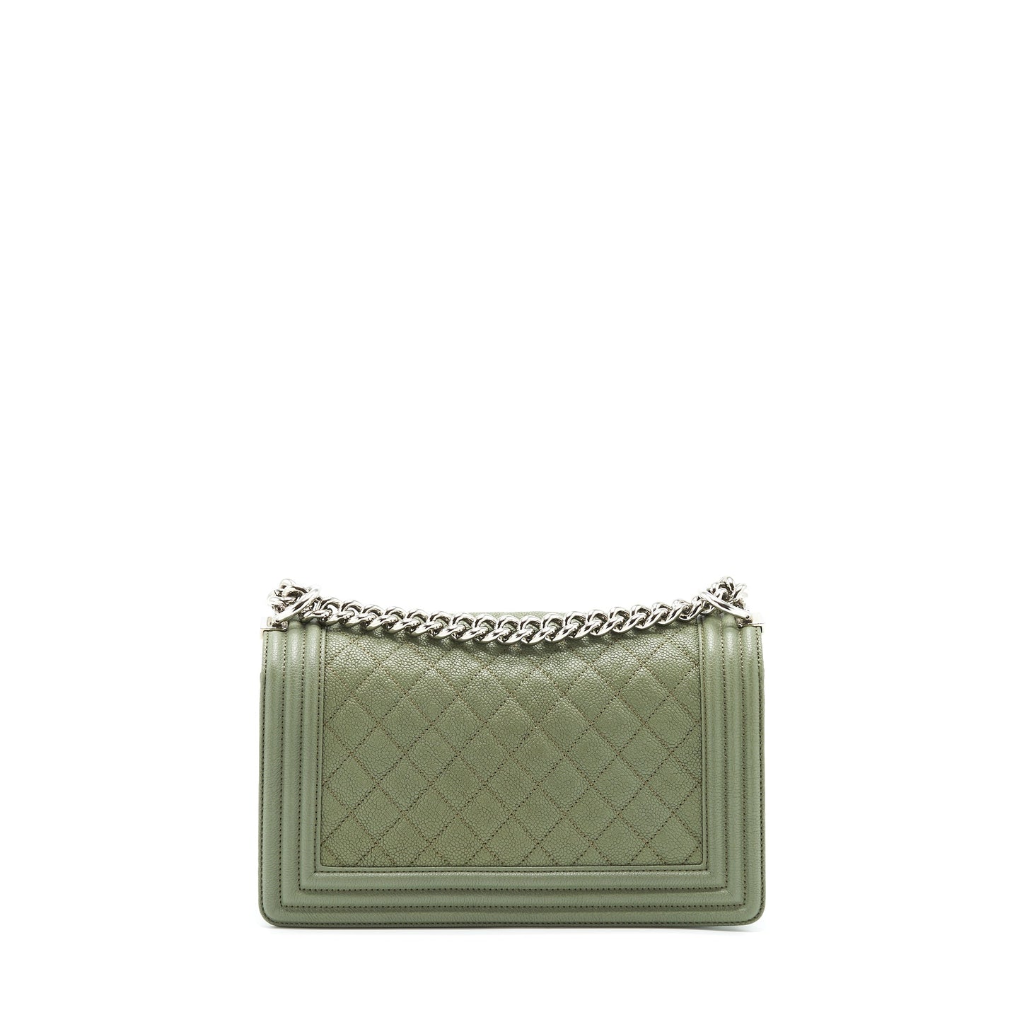 Chanel Medium Boy Bag Caviar Light Green LGHW