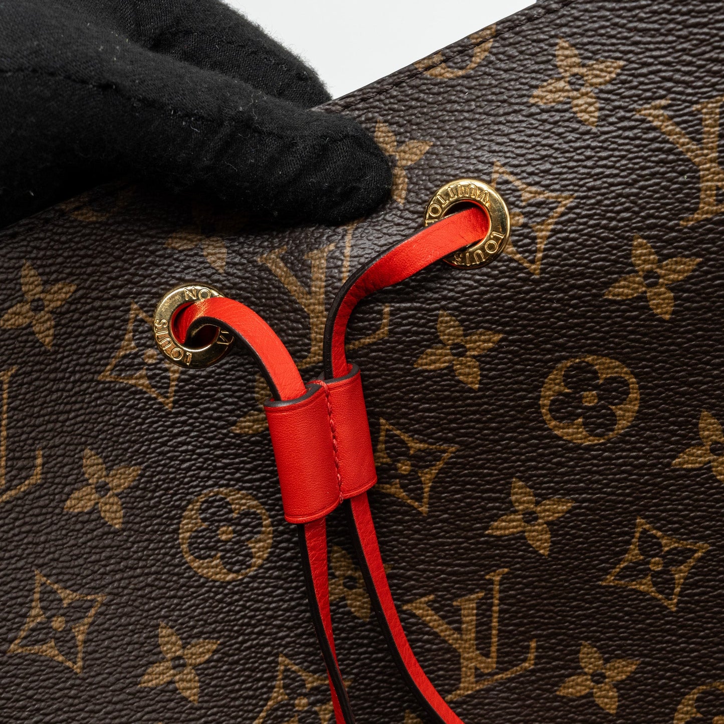 Louis Vuitton neonoe monogram canvas / red GHW