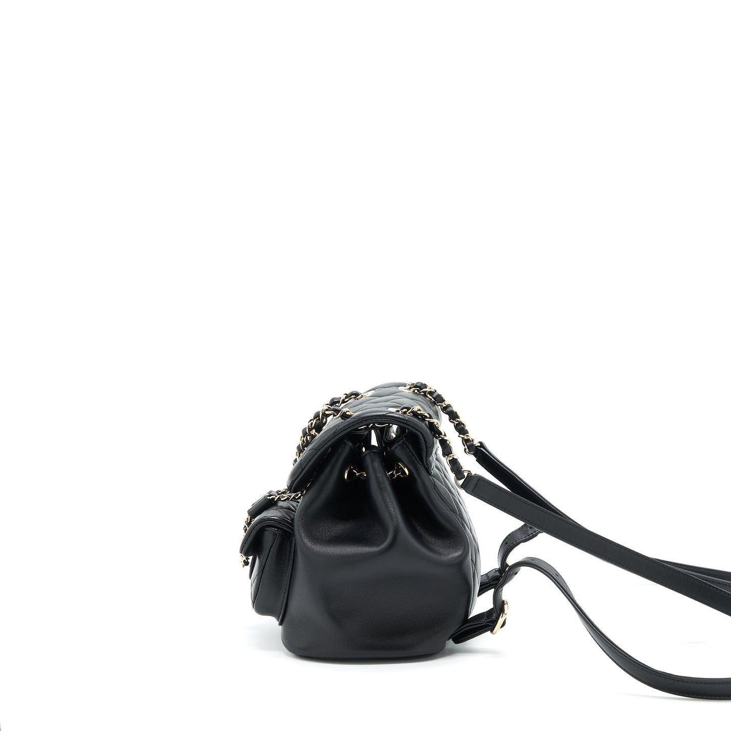Chanel Duma Mini Backpack Lambskin Black LGHW(Microchip)