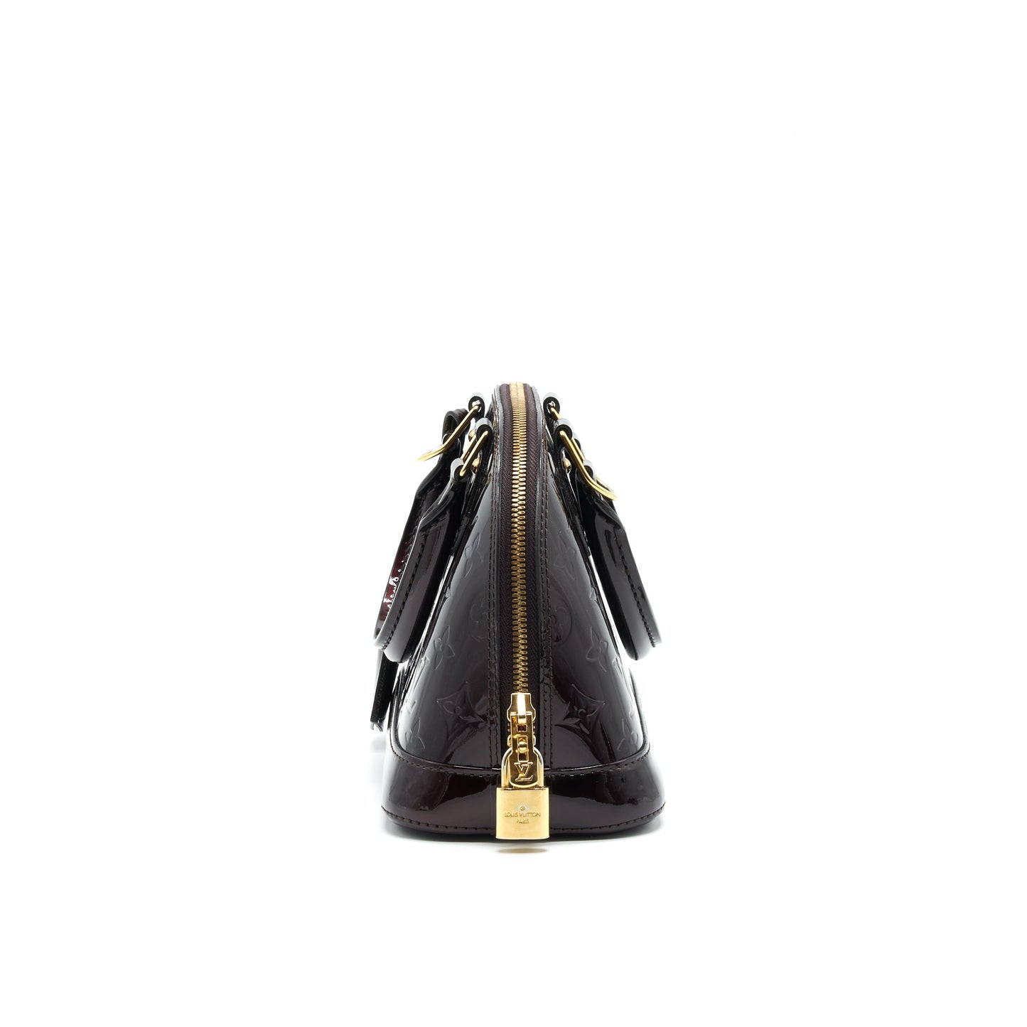 LOUIS VUITTON Alma BB Monogram Vernis Leather Amarante