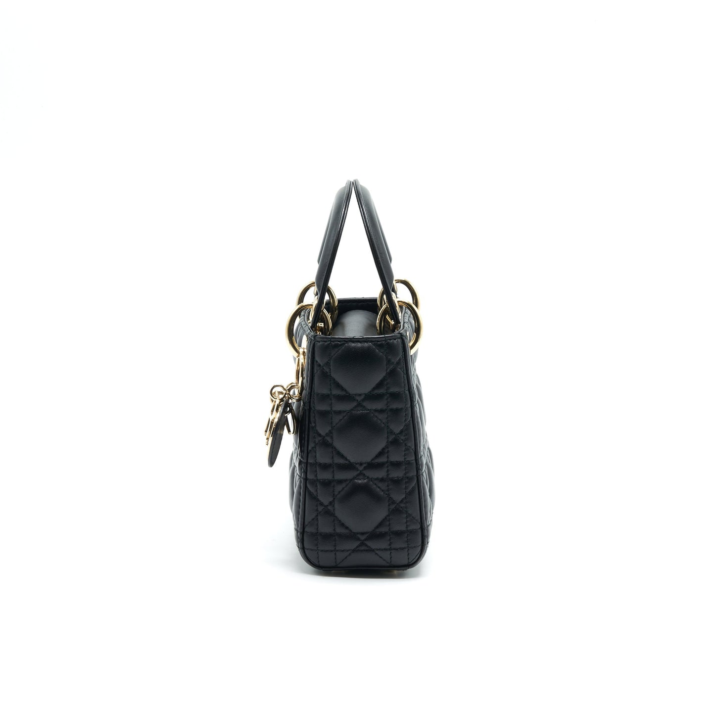 Luxury Dior mini Lady Luxury Dior Lambskin black with GHW