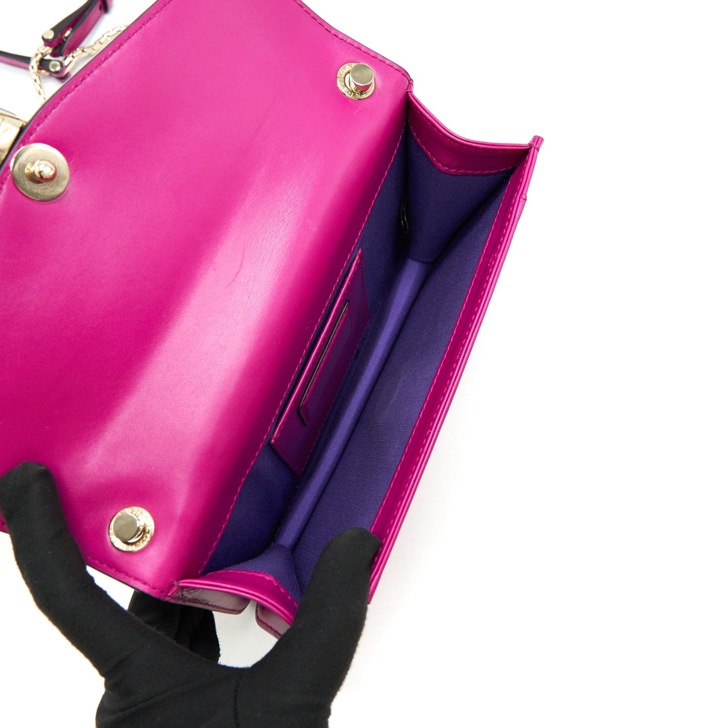Bvlgari Serpenti Forever Crossbody Flap Bag in Dark Pink