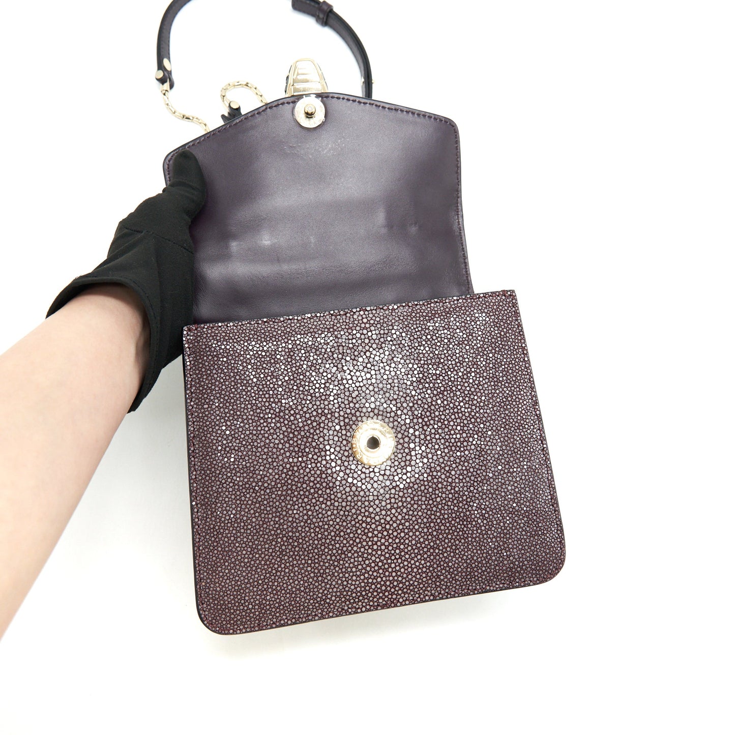 BVLGARI SERPENTI FOREVER CROSSBODY BAG Stigary Purple