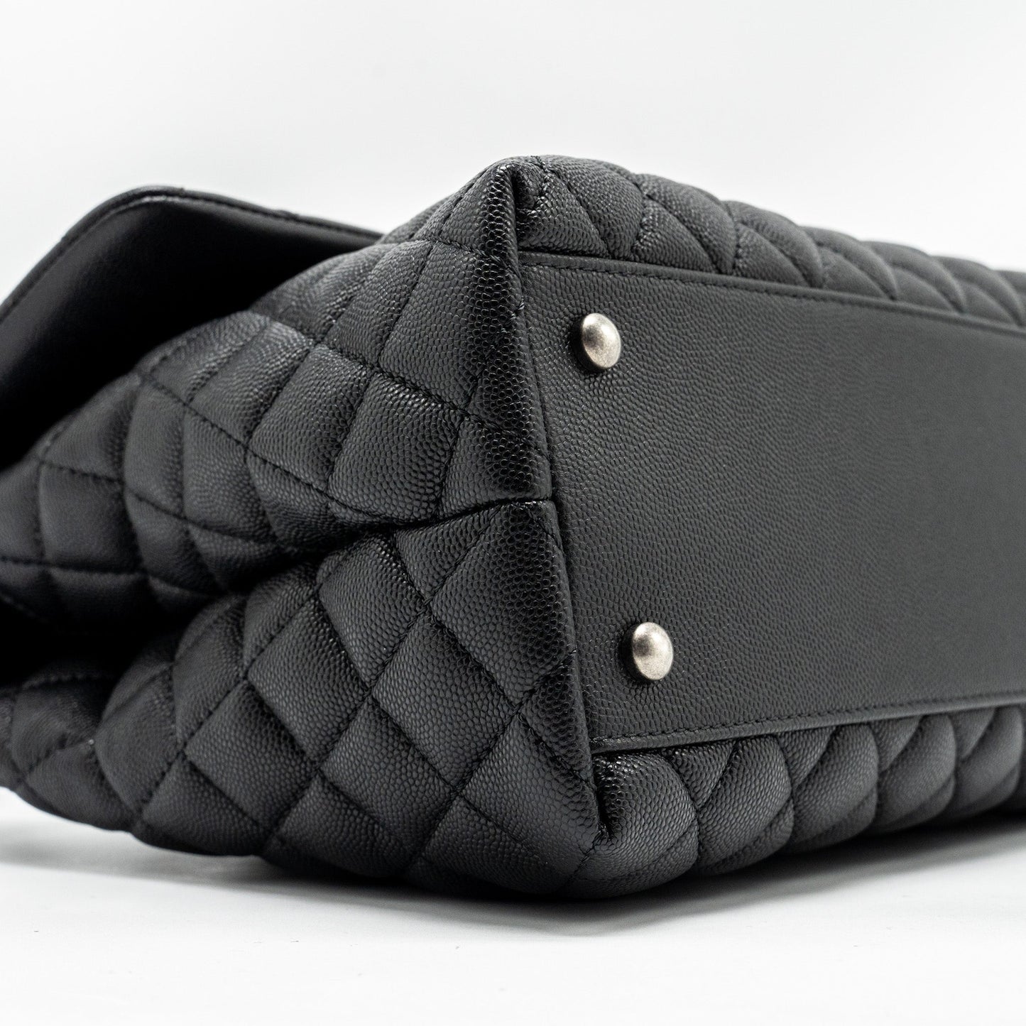 Chanel Large Coco Handle Caviar Black Ruthenium Hardware