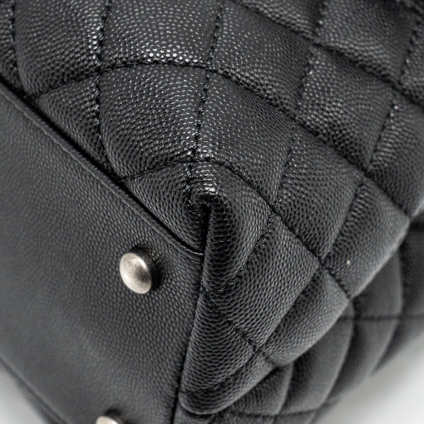 Chanel Large Coco Handle Caviar Black Ruthenium Hardware