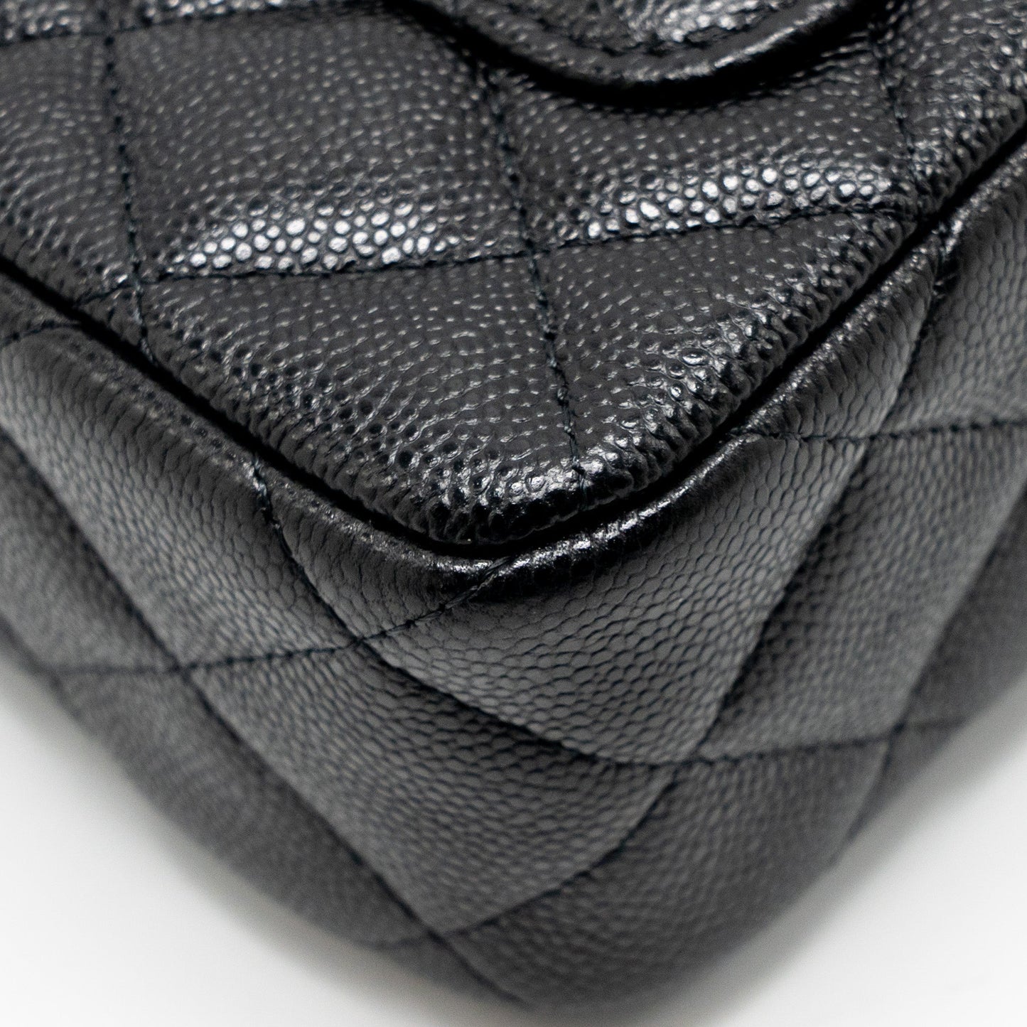 Chanel Clutch Bag with Chain Caviar Black LGHW (Microchip)