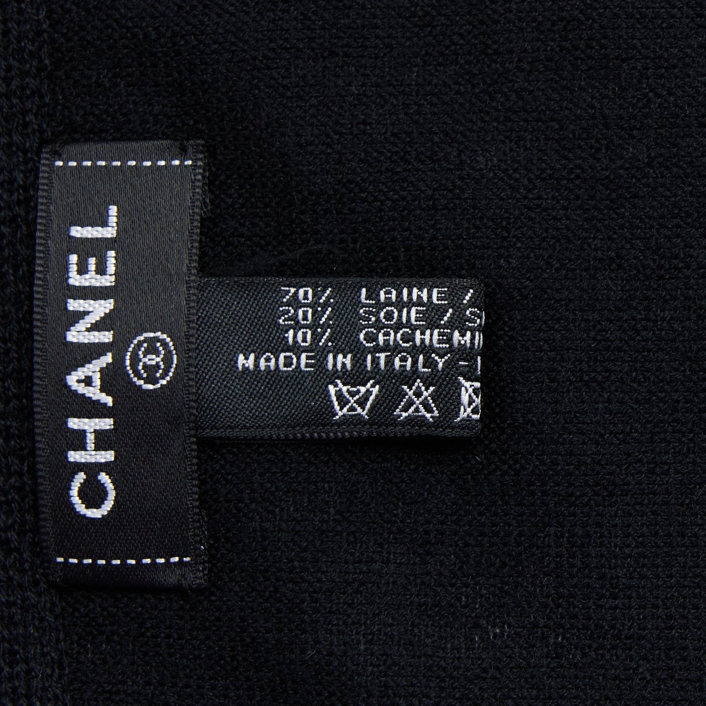 Chanel 21s Scarf Wool Black/White