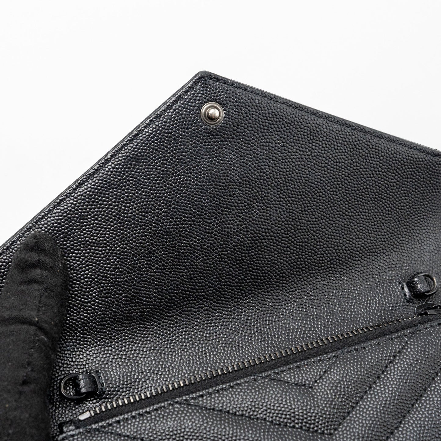 Saint Laurent/YSL Envelope Chain Wallet Calfskin Black / Black Hardware