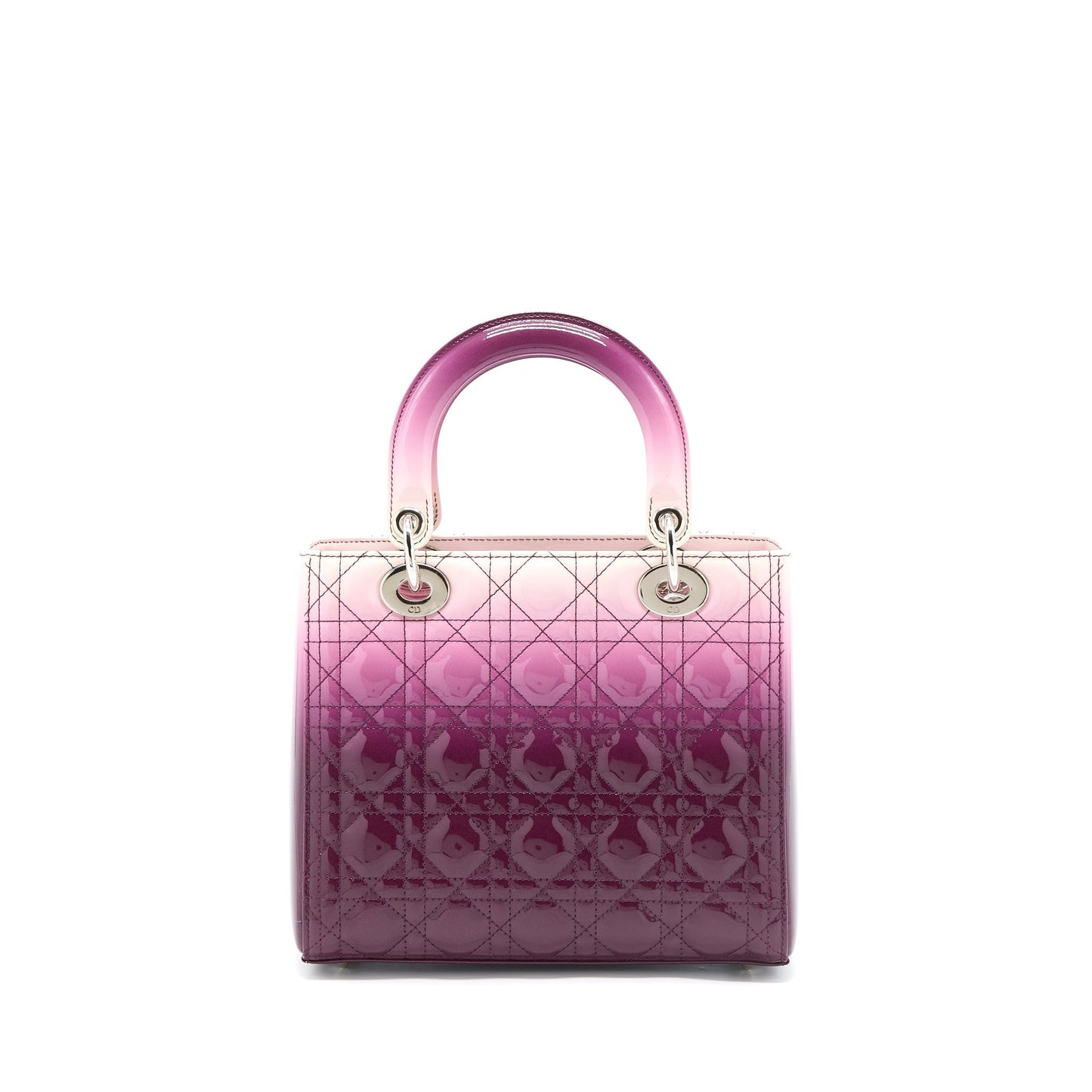 Luxury Dior Medium Lady Luxury Dior Patent White/Purple SHW