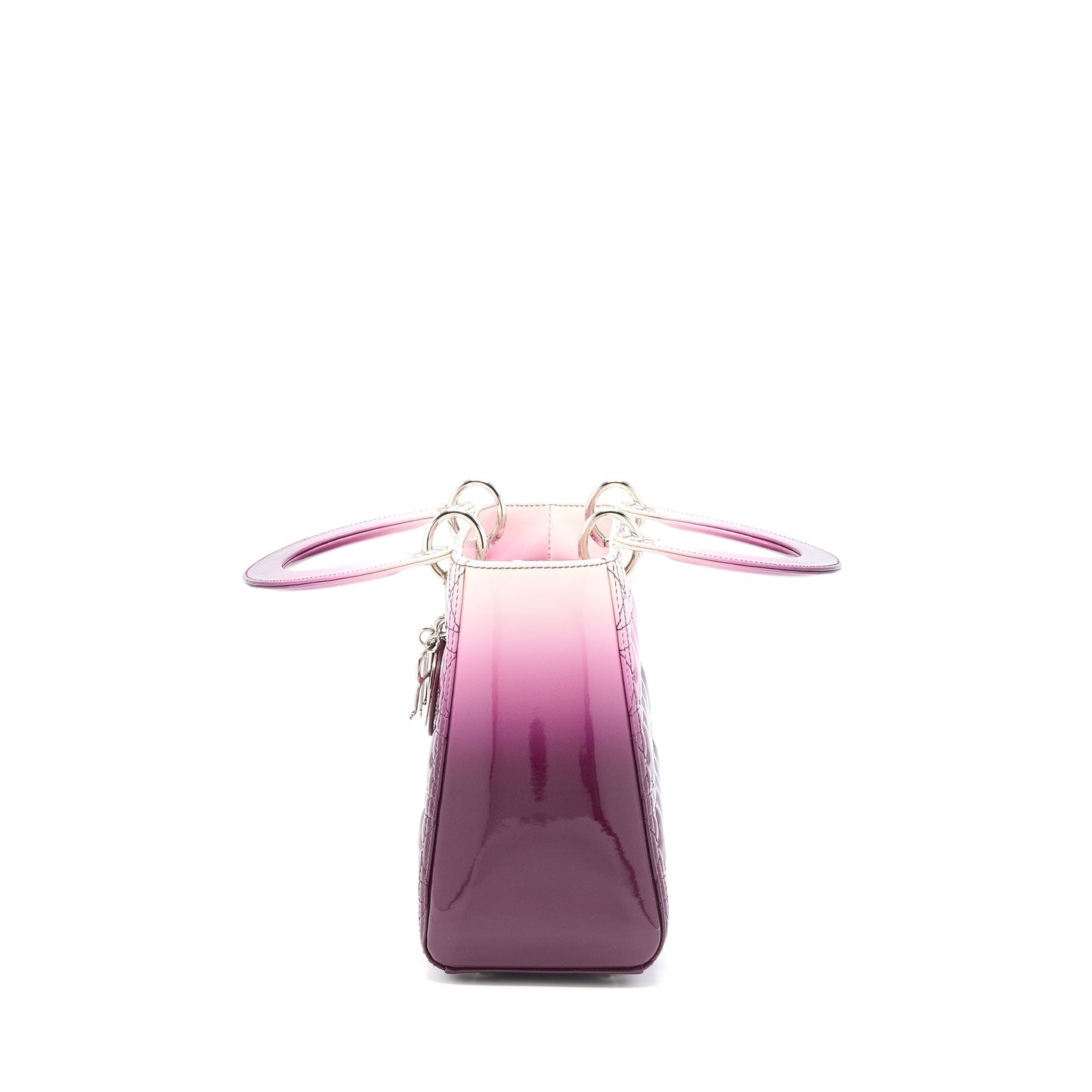 Luxury Dior Medium Lady Luxury Dior Patent White/Purple SHW