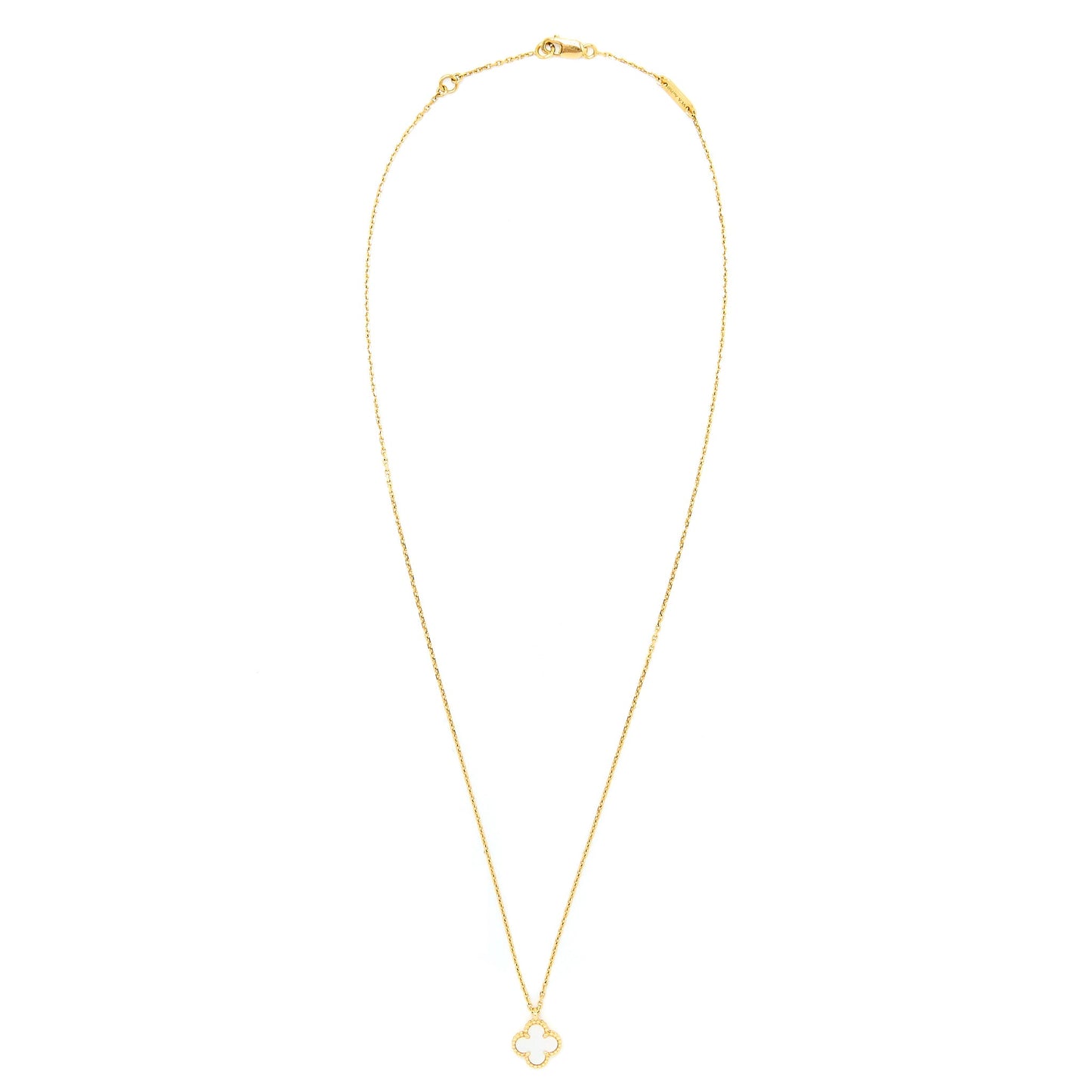 Van Cleef & Arpels Sweet Alhambra Pendant Mother of Pearl 18K Yellow Gold