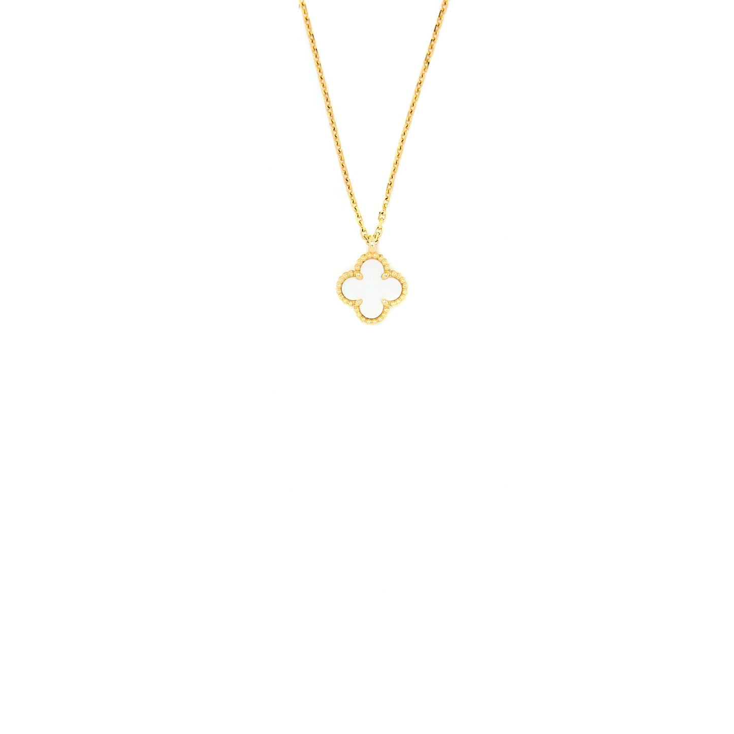 Van Cleef & Arpels Sweet Alhambra Pendant Mother of Pearl 18K Yellow Gold