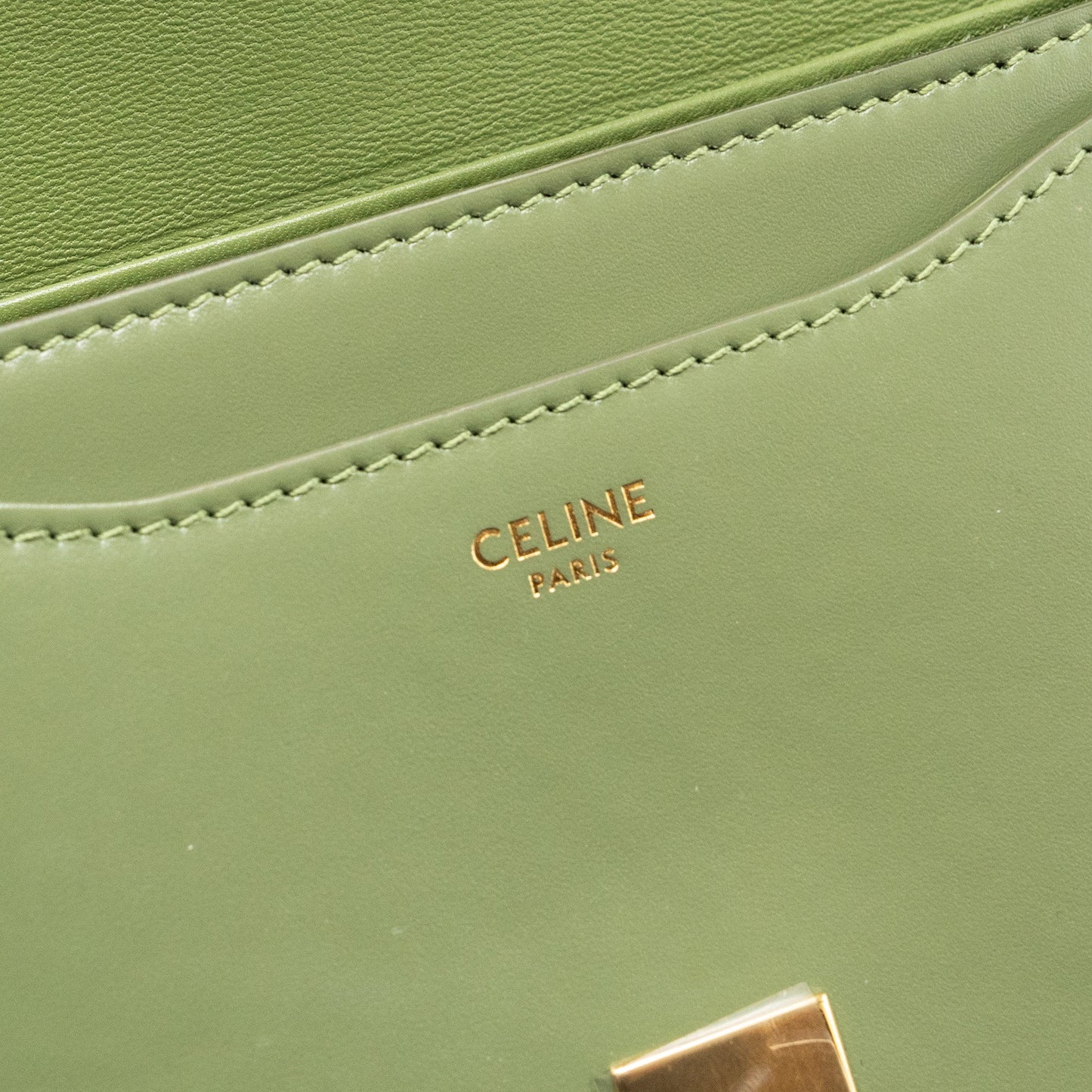 Celine Small Besace Bag Calfskin Light Khaki GHW