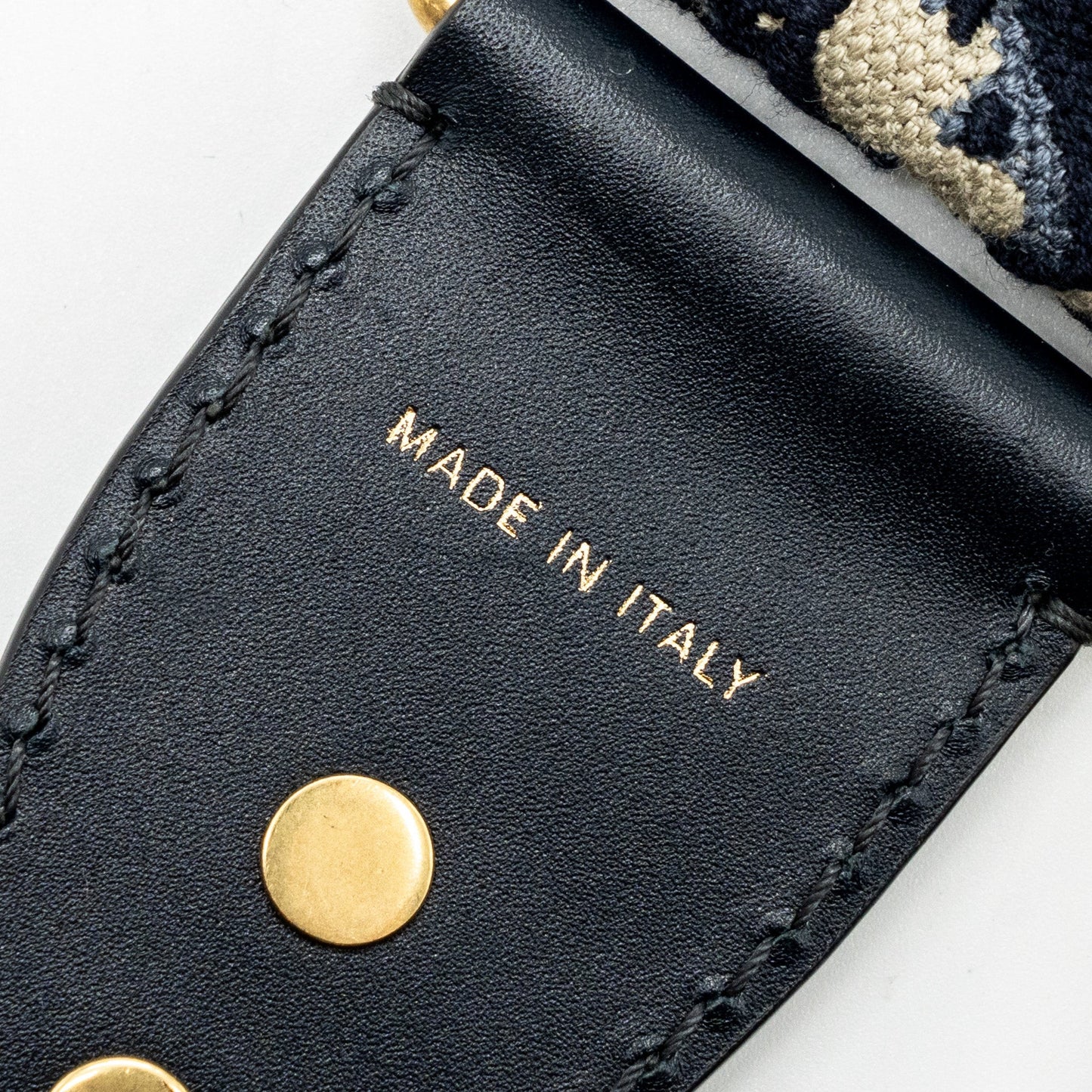 Luxury Dior Wide Shoulder Strap Blue Luxury Dior Oblique Jacquard GHW