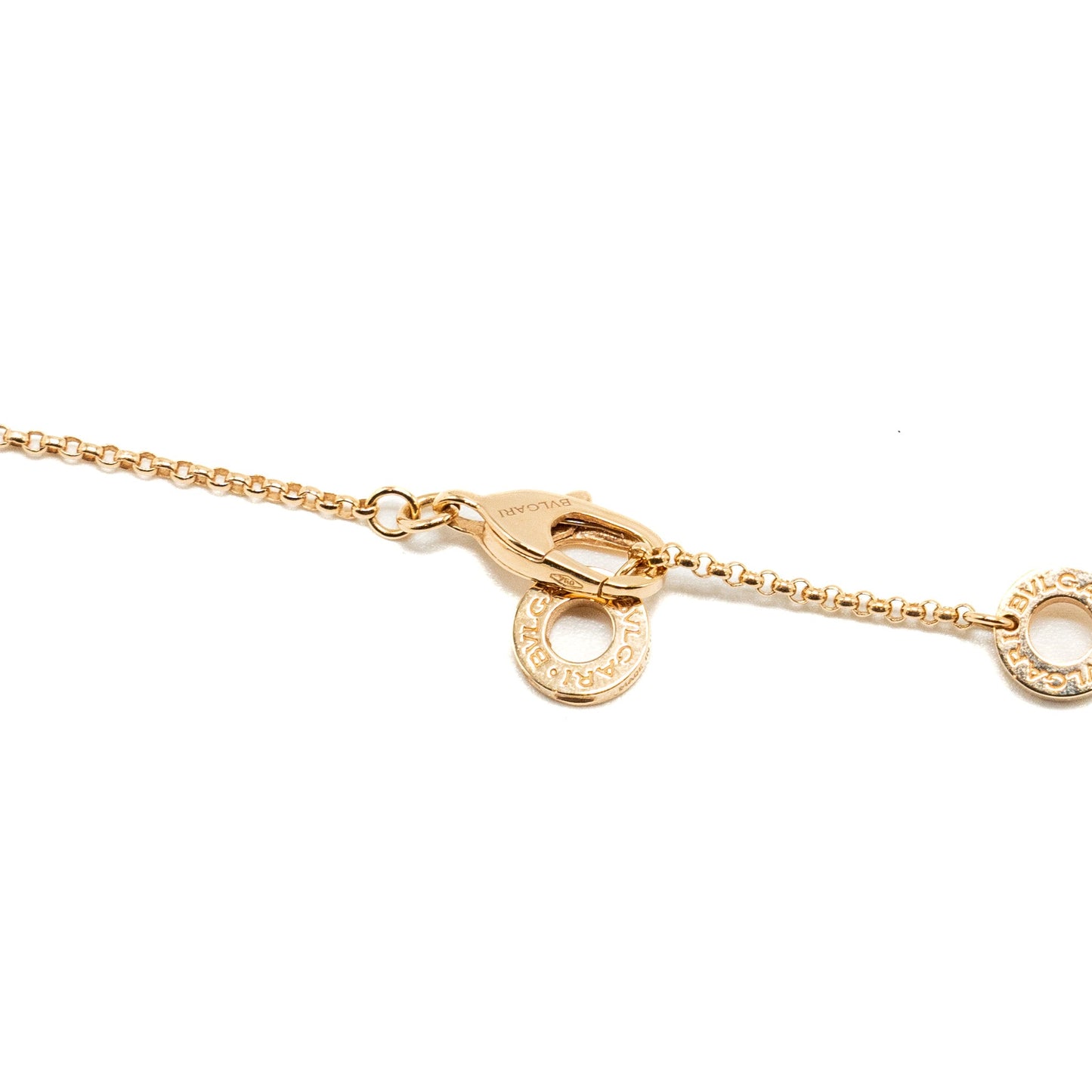 Bvlgari B.zero1 necklace rose gold, pave diamonds