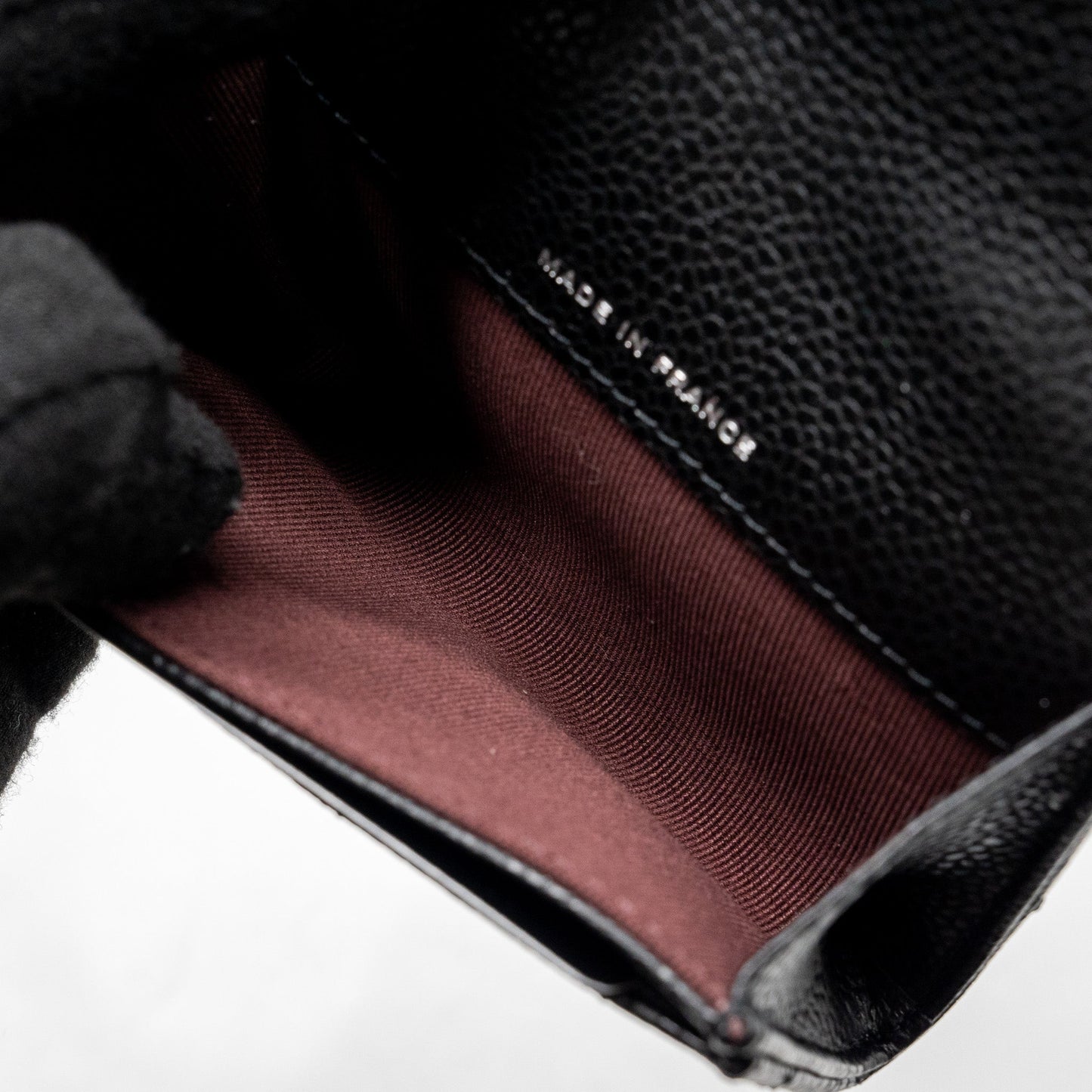 Chanel Classic flap card holder caviar black SHW (microchip)