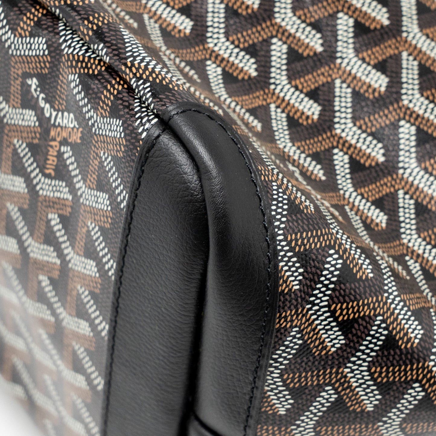Goyard Artois MM Handbag Goyardine Canvas/Calfskin Black SHW