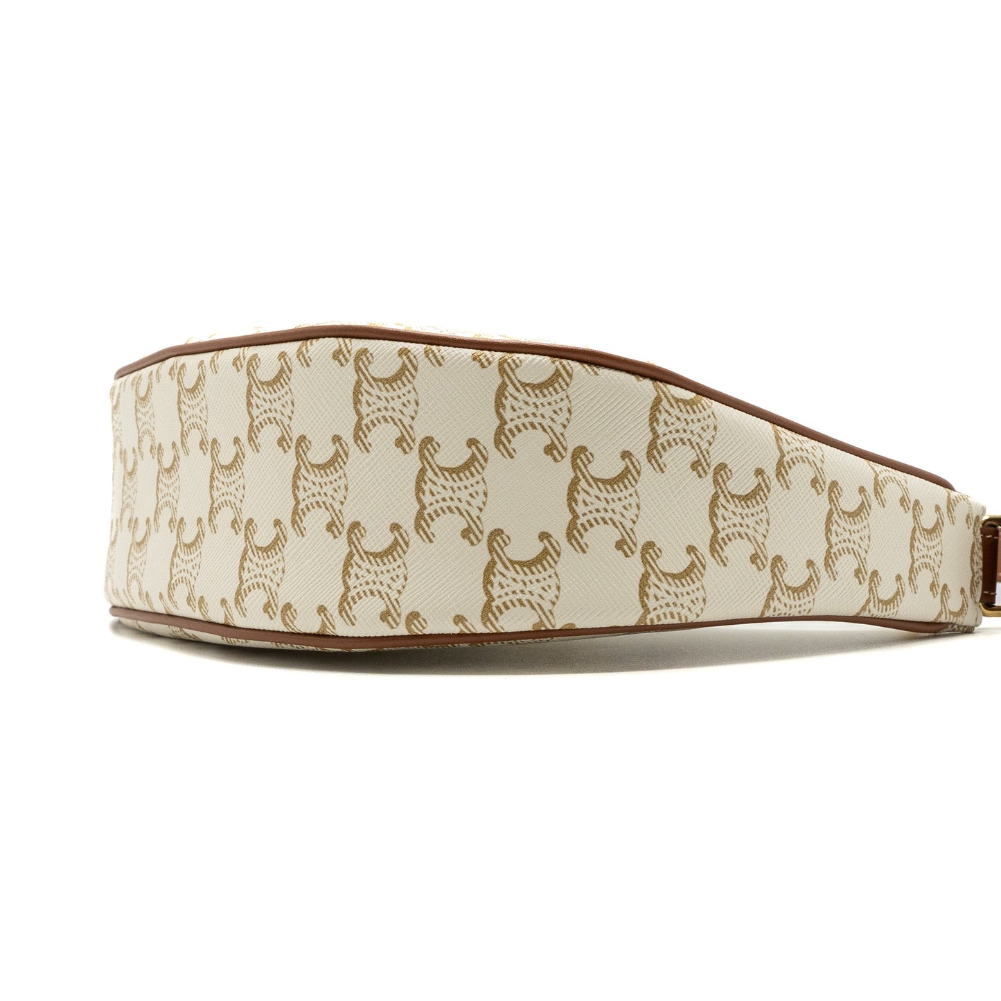 Celine Ava Bag Triomphe Canvas/ Calfskin White GHW