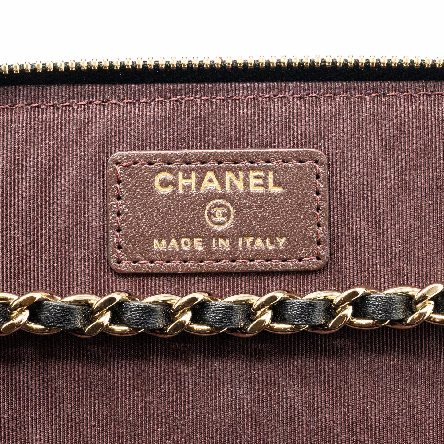 Chanel long vanity case lambskin black LGHW