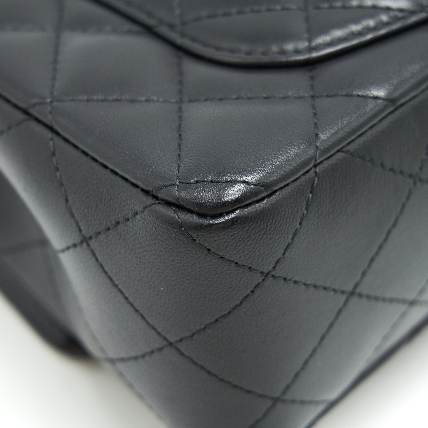 CHANEL LAMBSKIN RECTANGULAR MINI FLAP BAG IN BLACK SHW