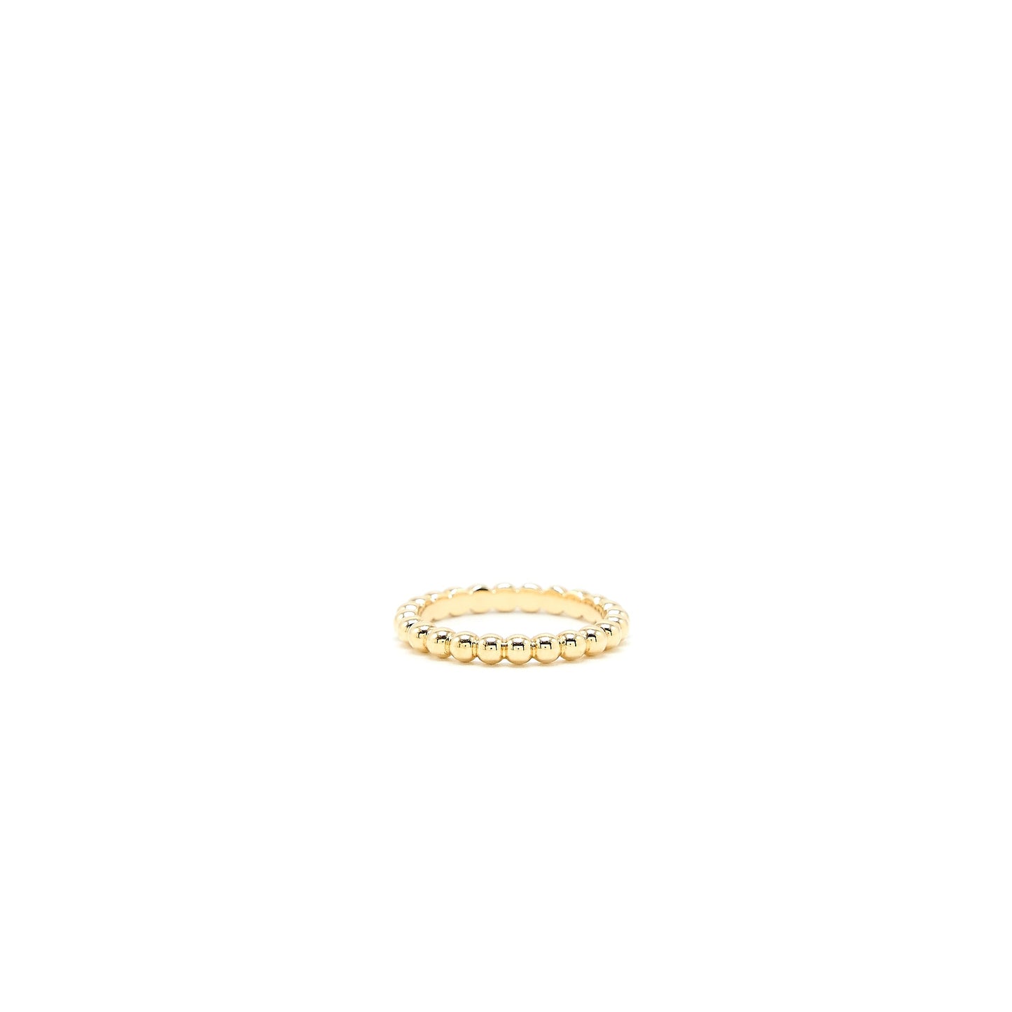Van Cleef & Arpels Size 53 Perlée Pearls Of Gold Ring Medium Model Yellow Gold